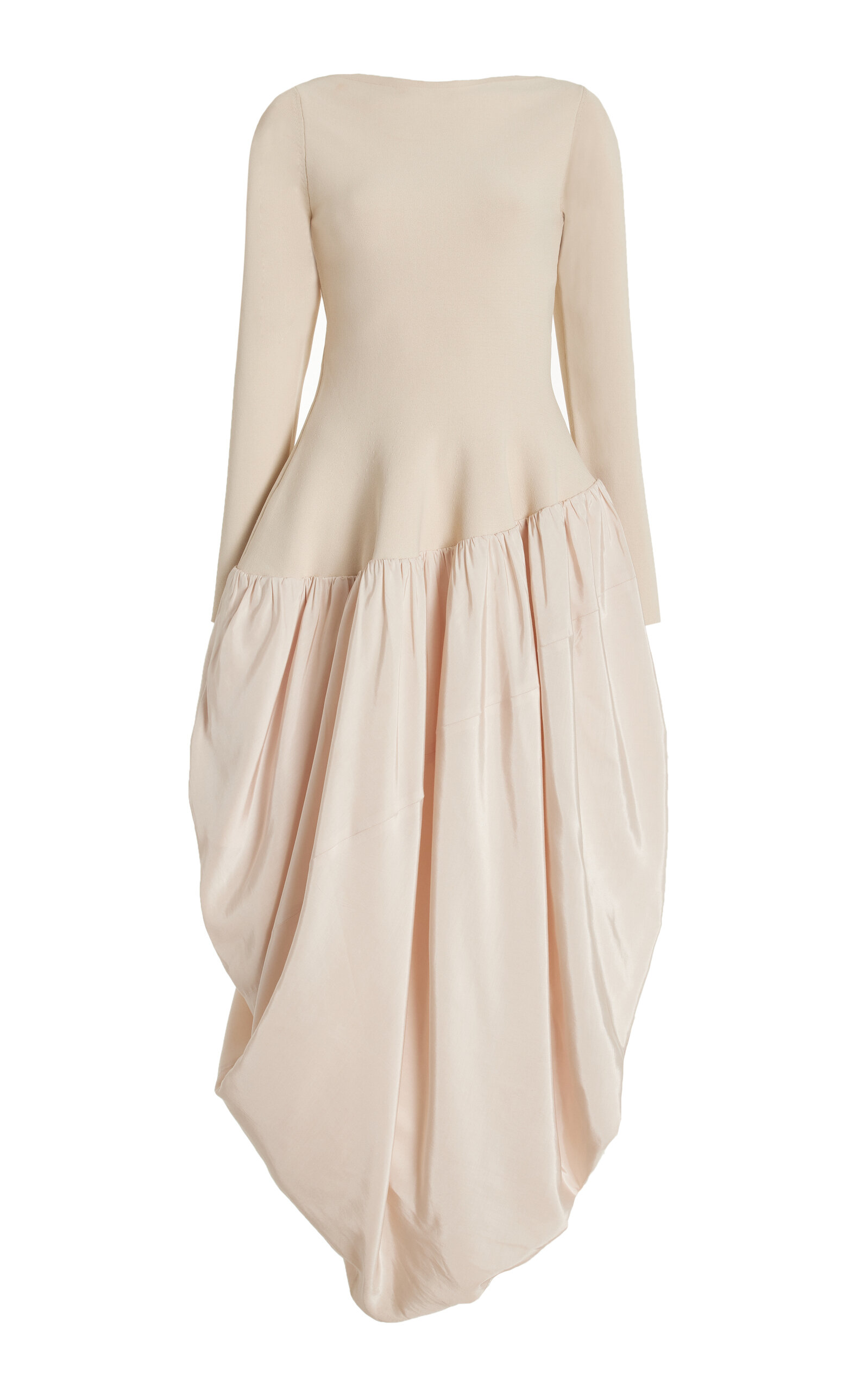 Simkhai Angela Combo Drop Waist Midi Dress In Neutral