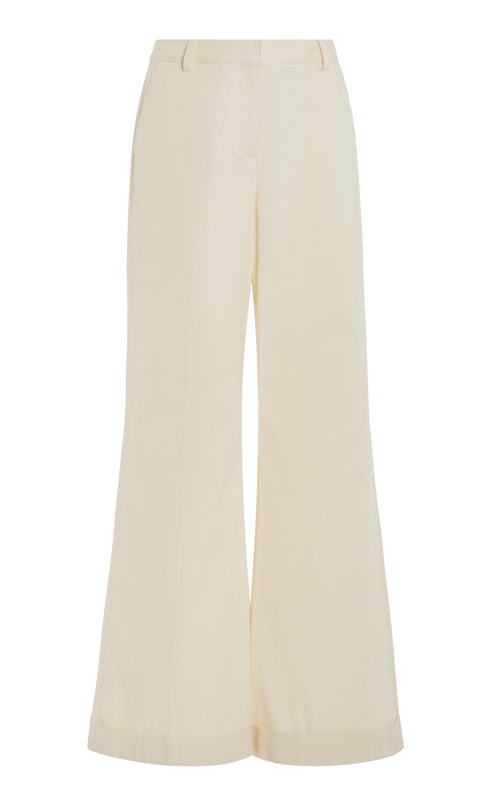 Howard Cotton-Gabardine Mid-Rise Wide-Leg Pants