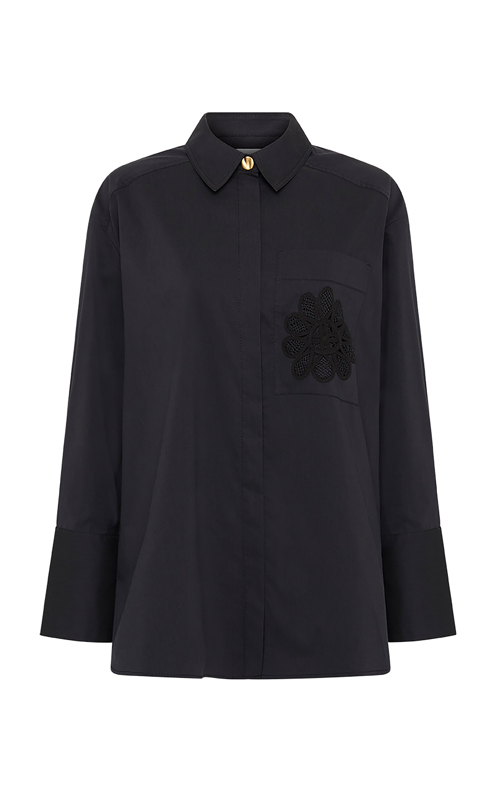 Aje Motion Geometric Circle Shirt In Black