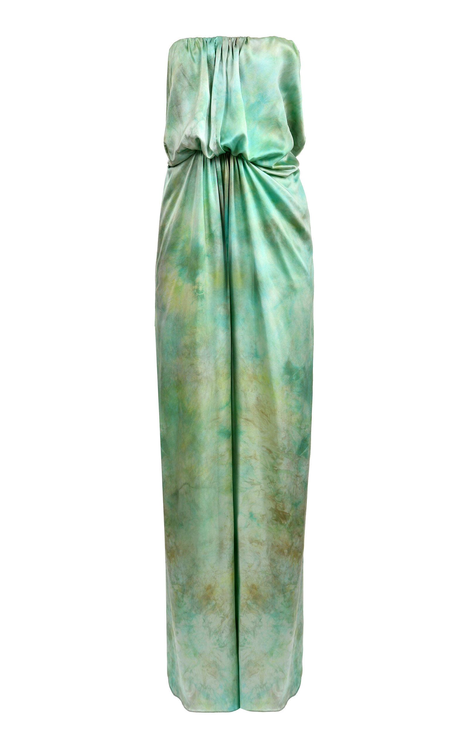 Francesca Miranda Egea Hand-dyed Silk Jumpsuit In Green