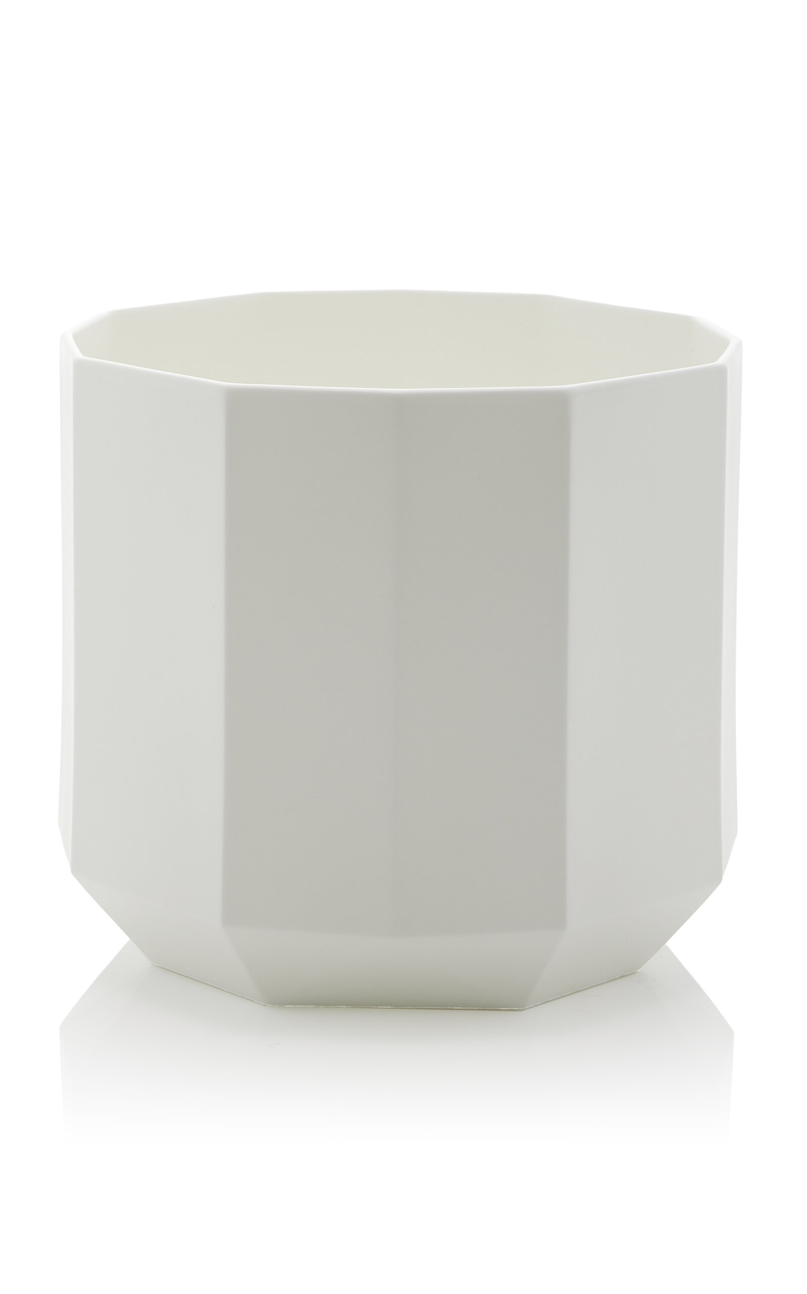 Shop Tiffany & Co Facet Medium Bone China Vase In White