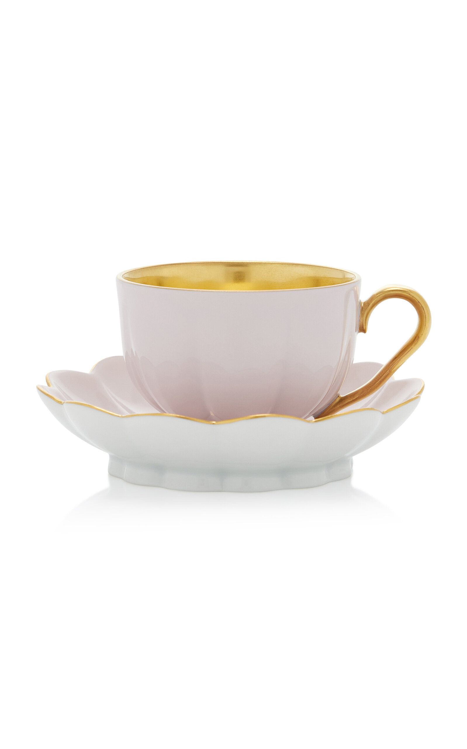 Augarten Wien Porcelain Coffee Cup And Saucer In White