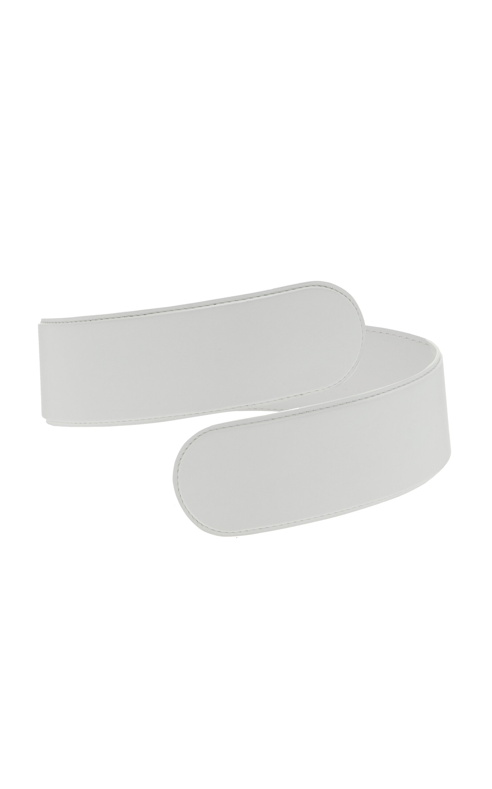 Shop Alaïa Flex Twist Leather Belt In White