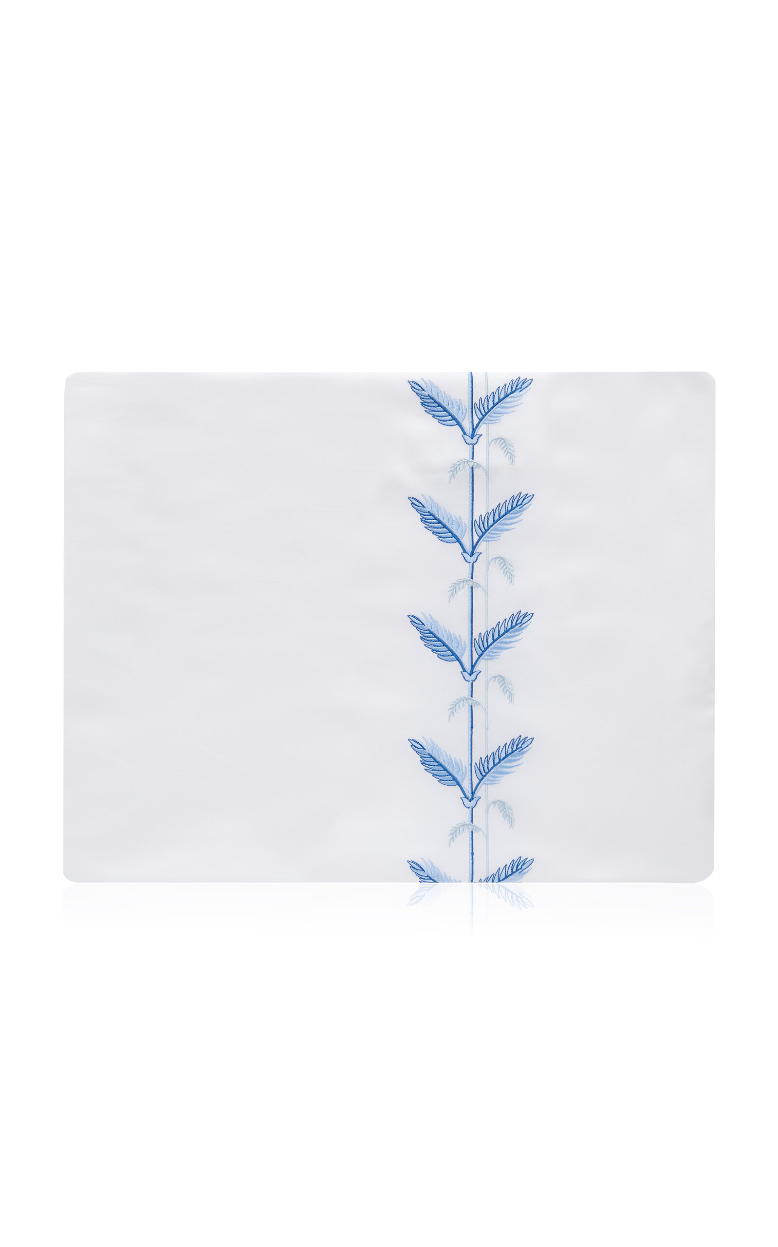 Shop Jesurum Plumes Cotton-satin King Duvet Cover In Blue