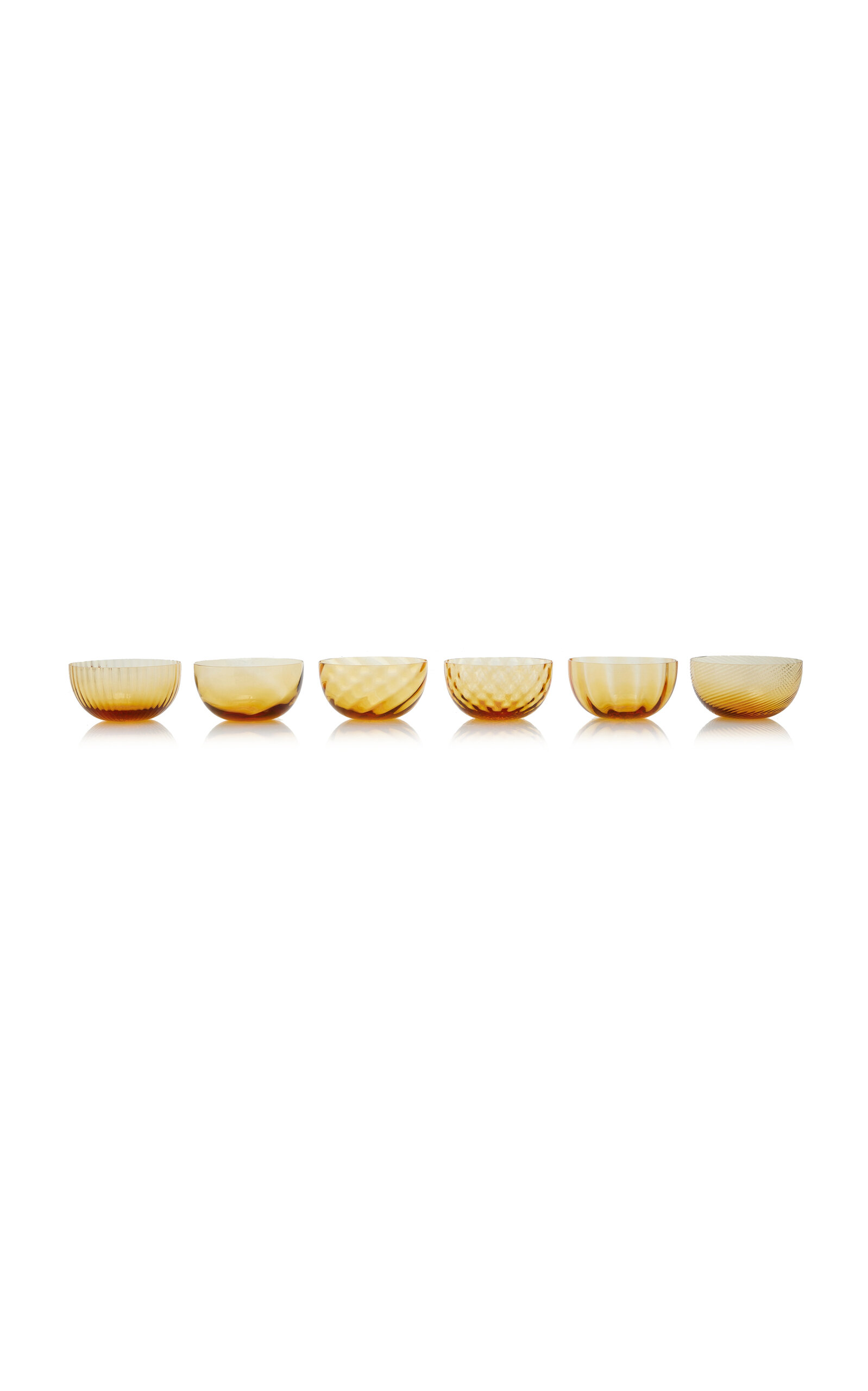 Shop Nasonmoretti Set-of-six Idra Murano Dessert Cups In Yellow