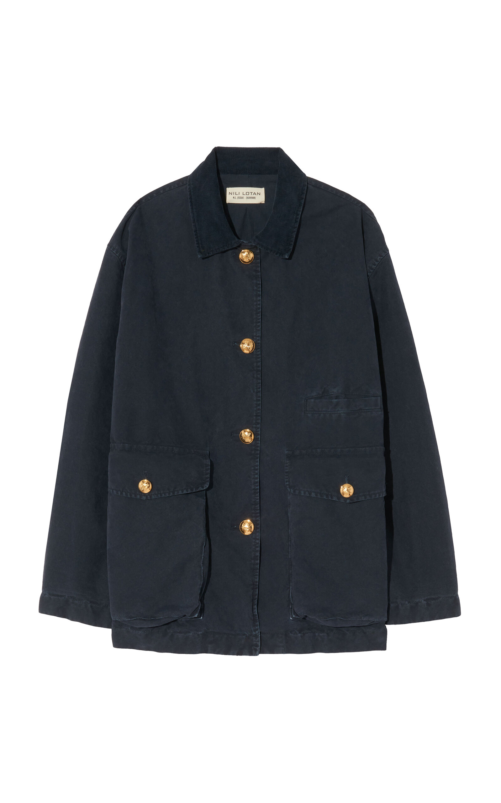 Nili Lotan Devin Utility Cotton Parka In Navy