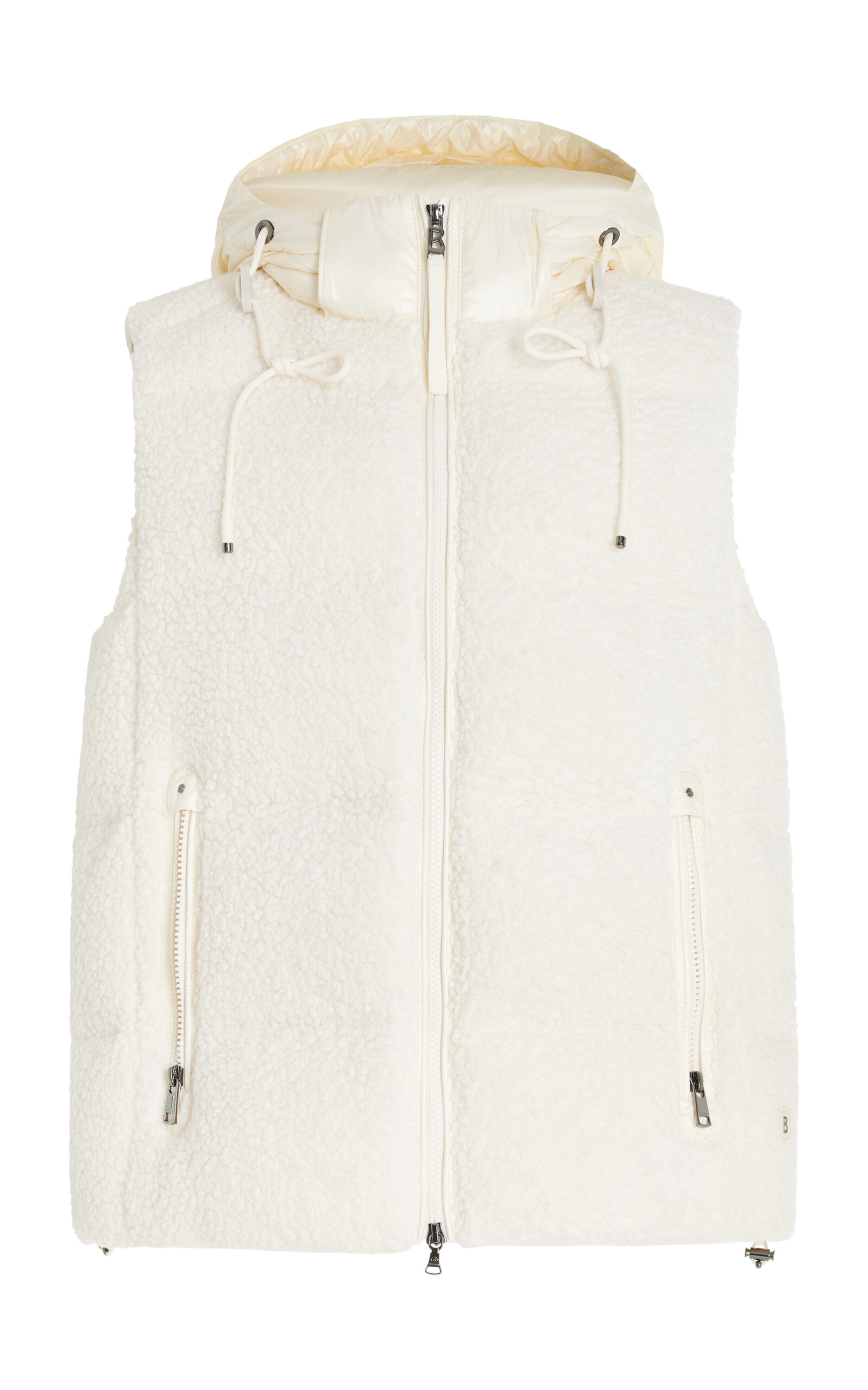 Bogner Falka Teddy Down Ski Vest In Ivory