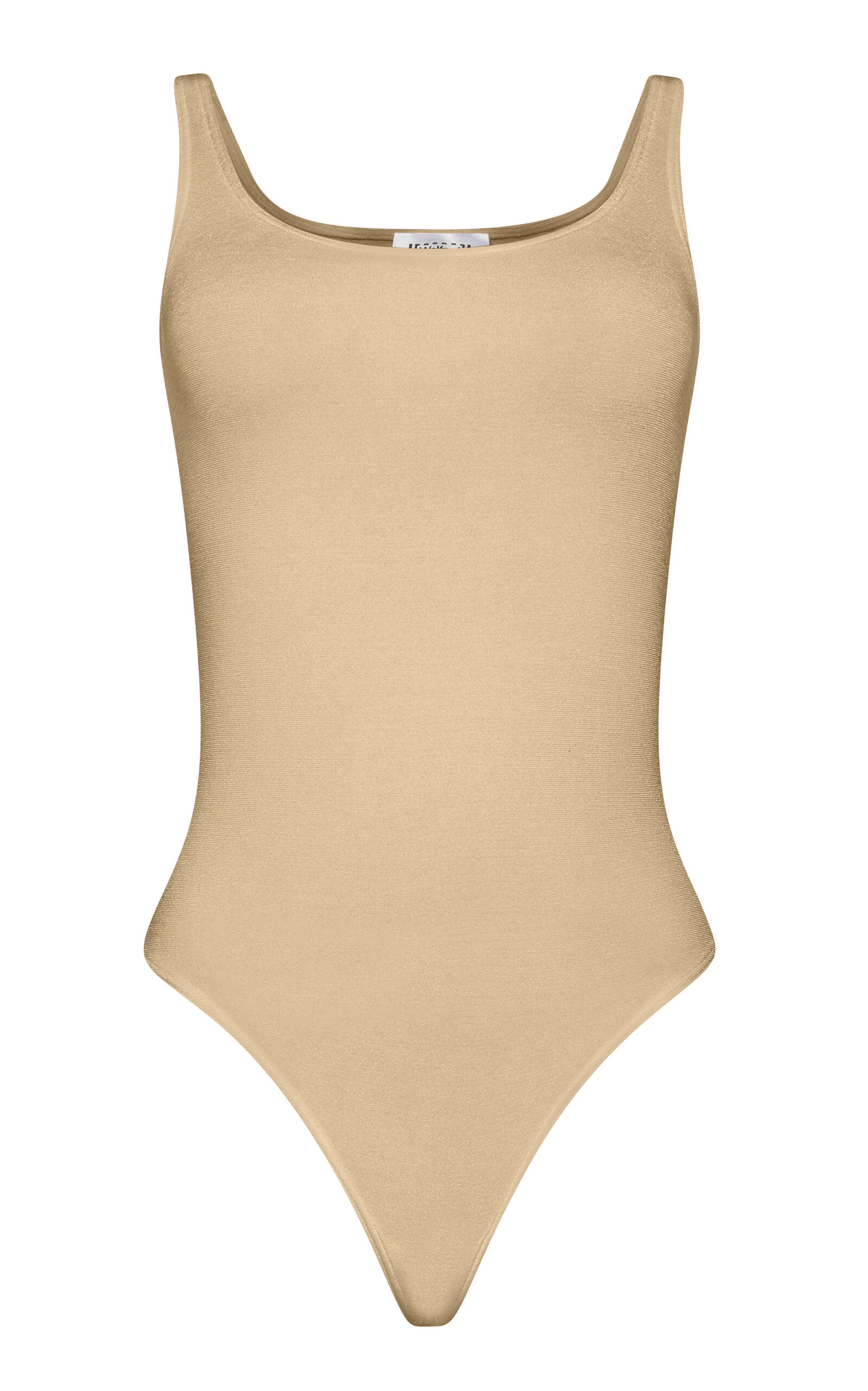 Shop Wolford Jamaika Jersey Thong Bodysuit In Neutral