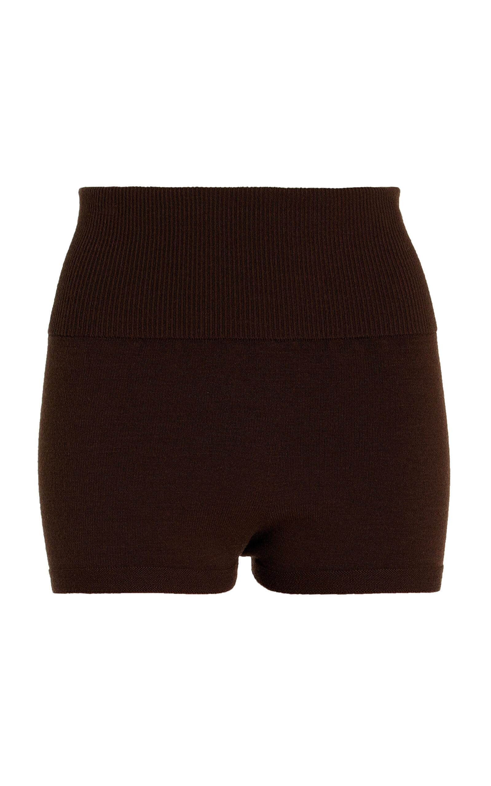 Shop Wolford Merino Wool Shorts In Brown