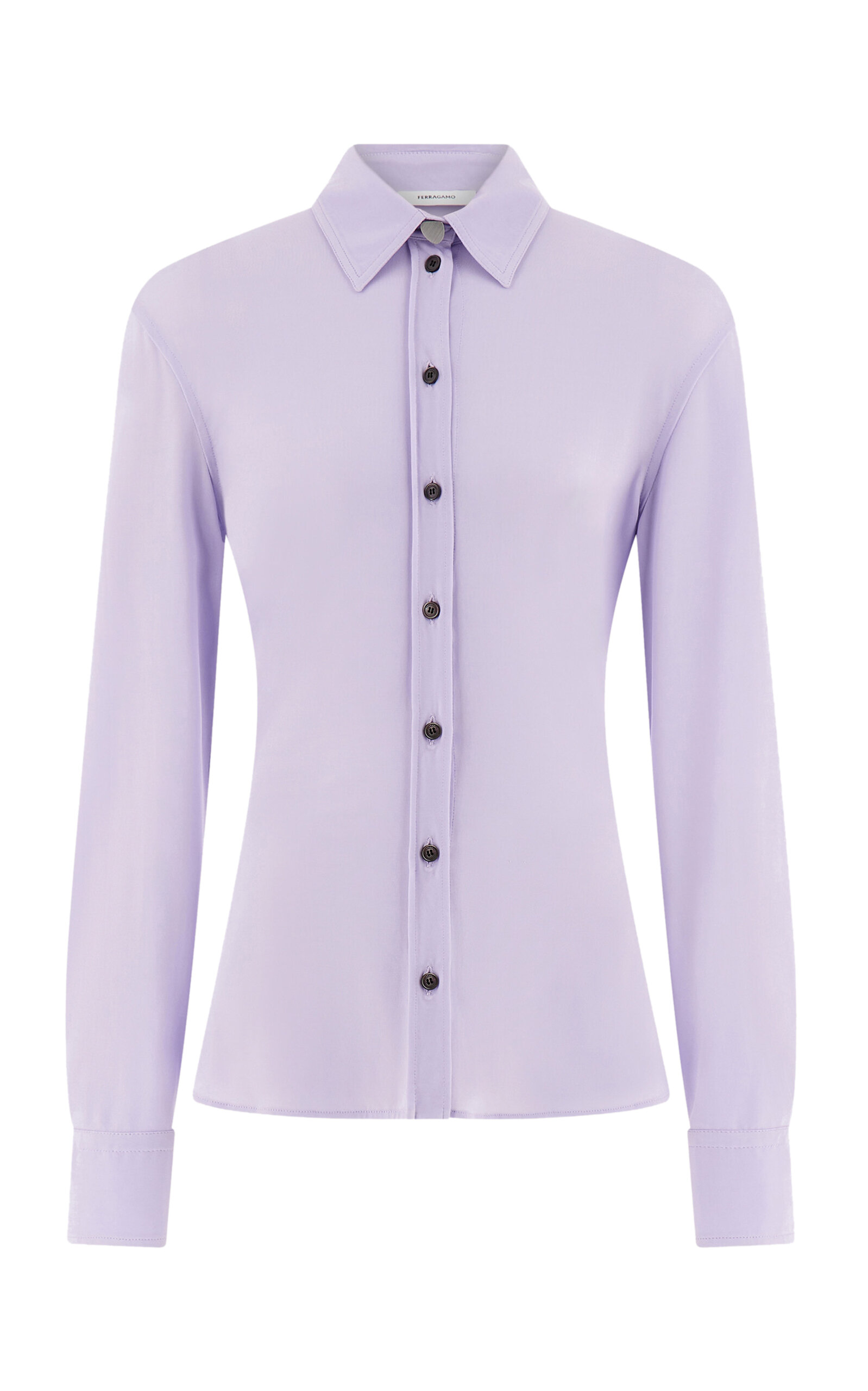 Shop Ferragamo Sustainable Stretch Jersey Top In Purple