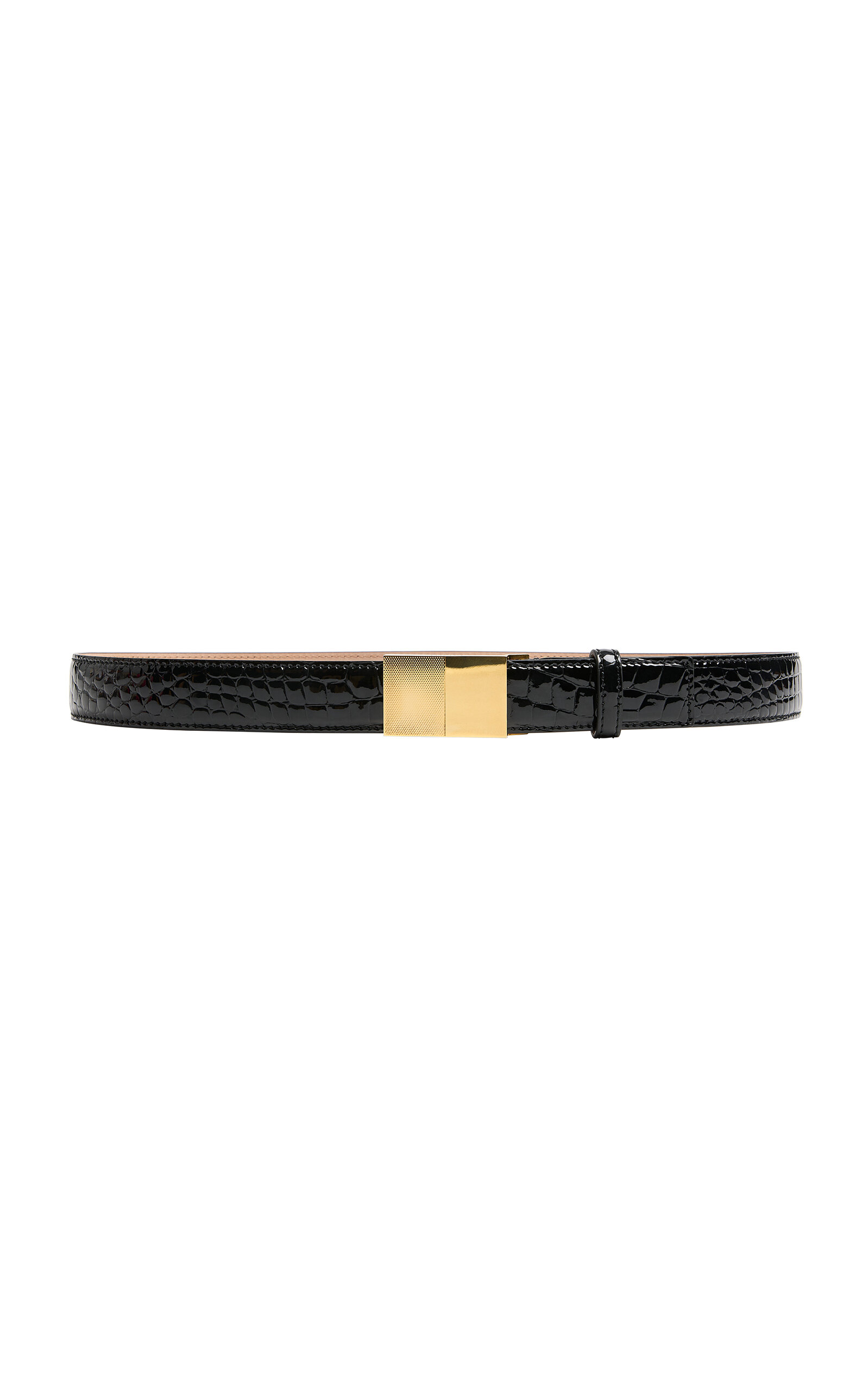 Elio Croc-Embossed Leather Belt