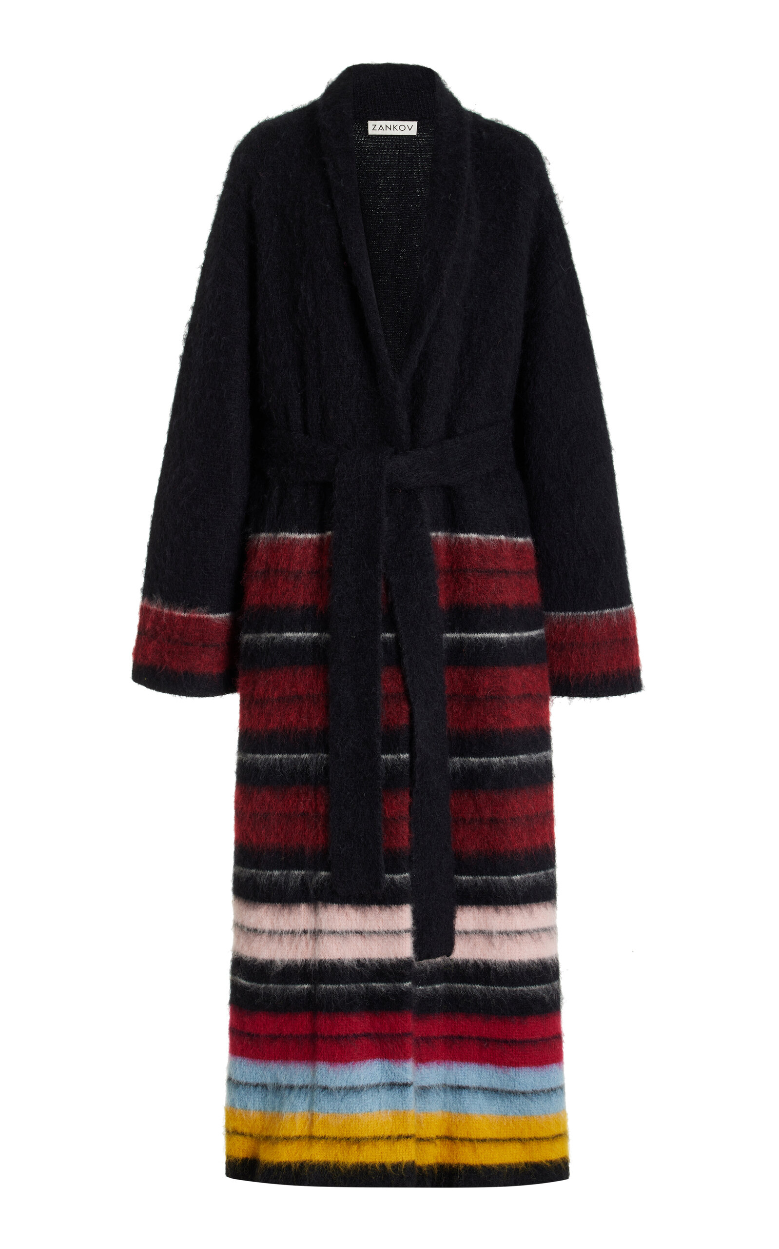 Shop Zankov Justin Brushed Mohair-alpaca Coat In Multi