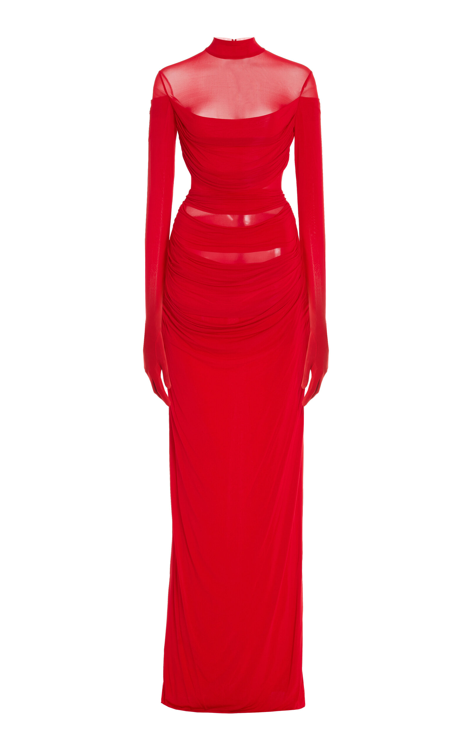 Shop Burc Akyol Jersey Maxi Dress In Red