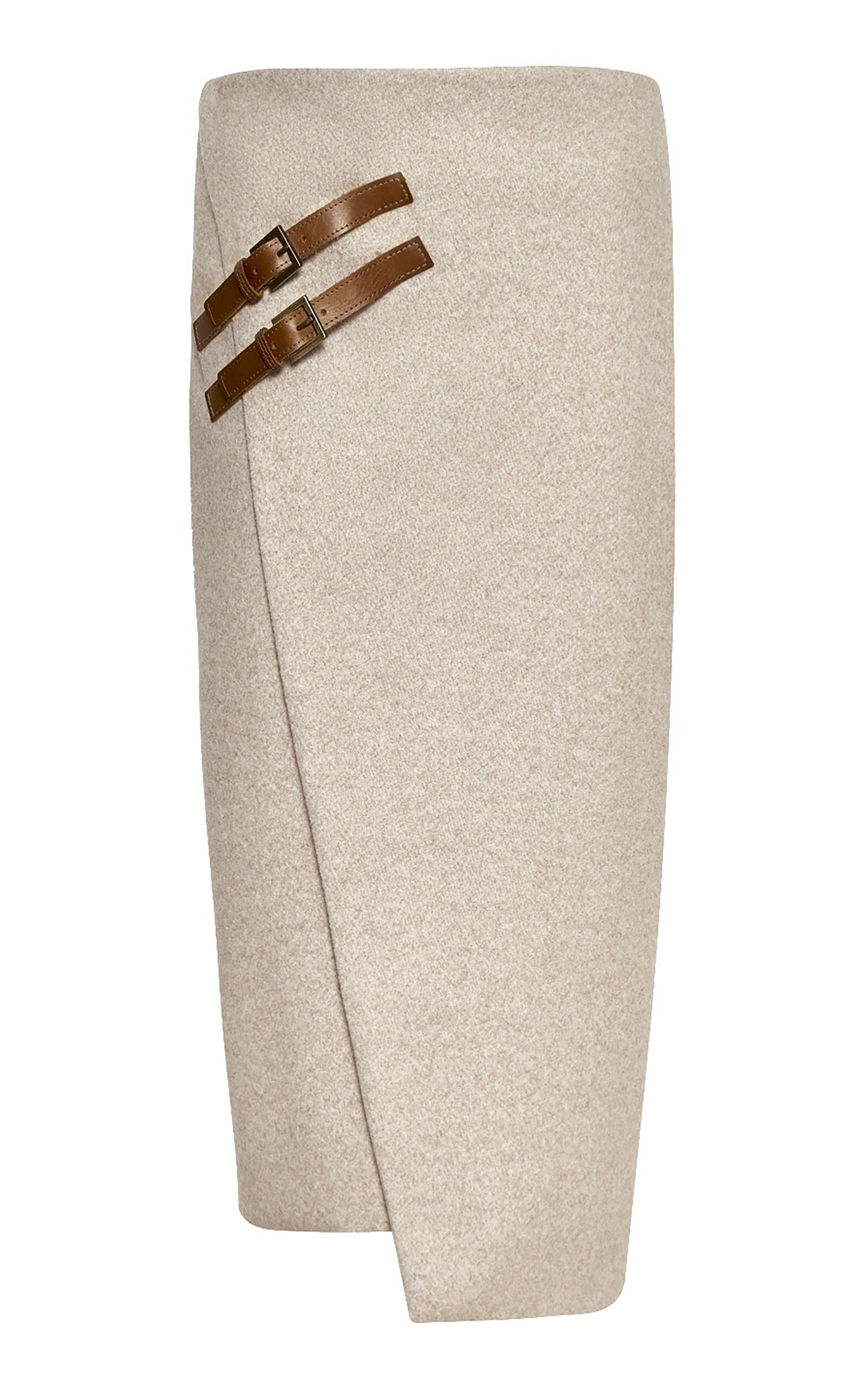 Al Paso Buckle-Detailed Wrap Skirt