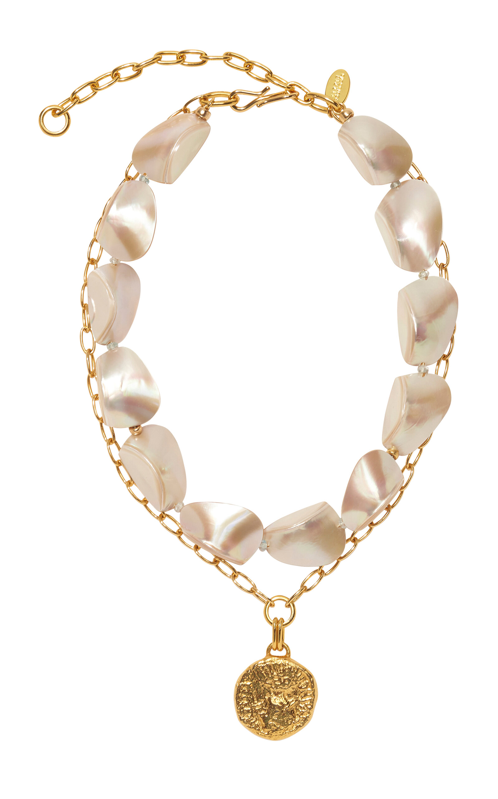 Pas De Deux Gold-Plated Shell Pendant Necklace