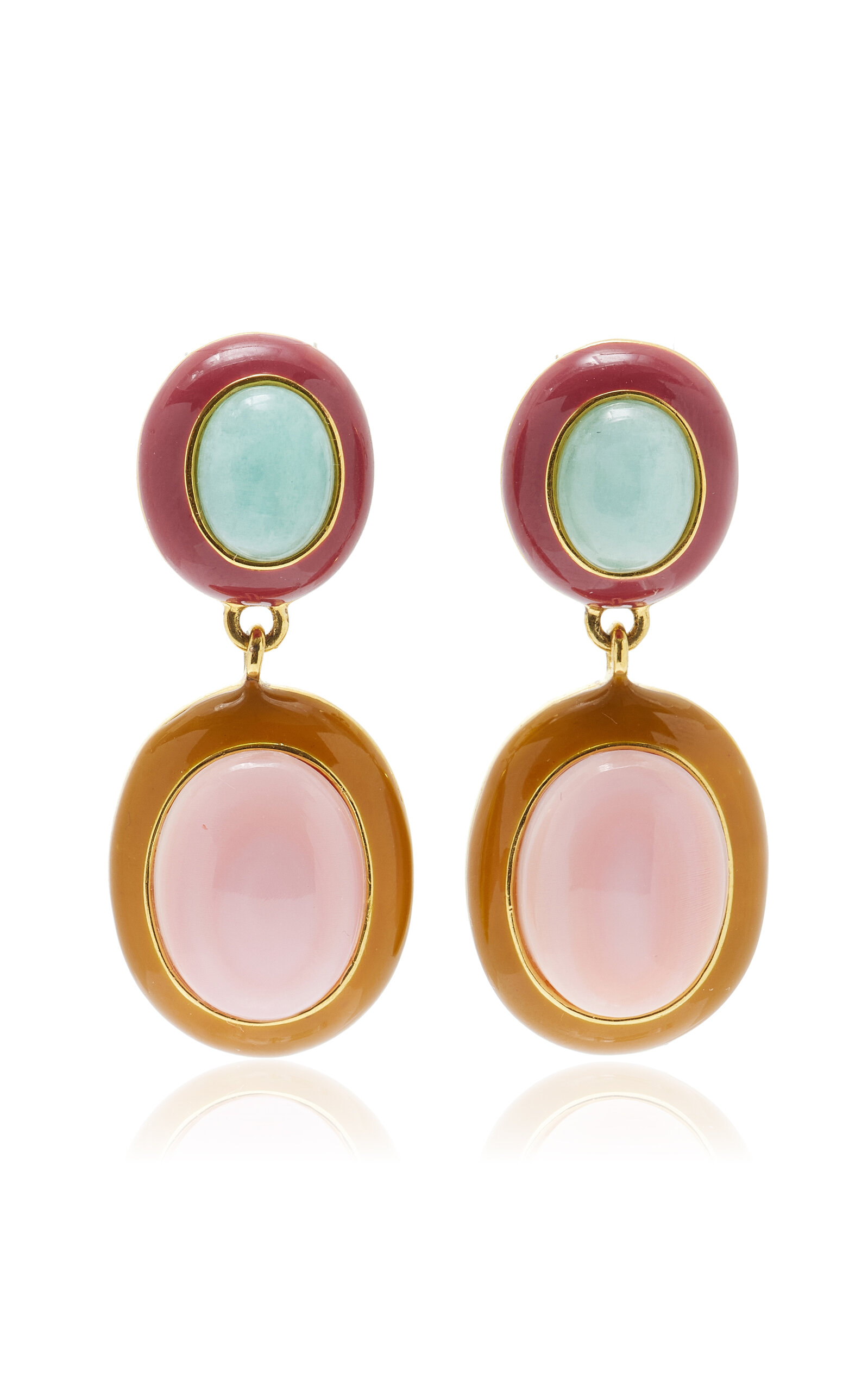 Papaya Gold-Plated Multi-Stone Earrings