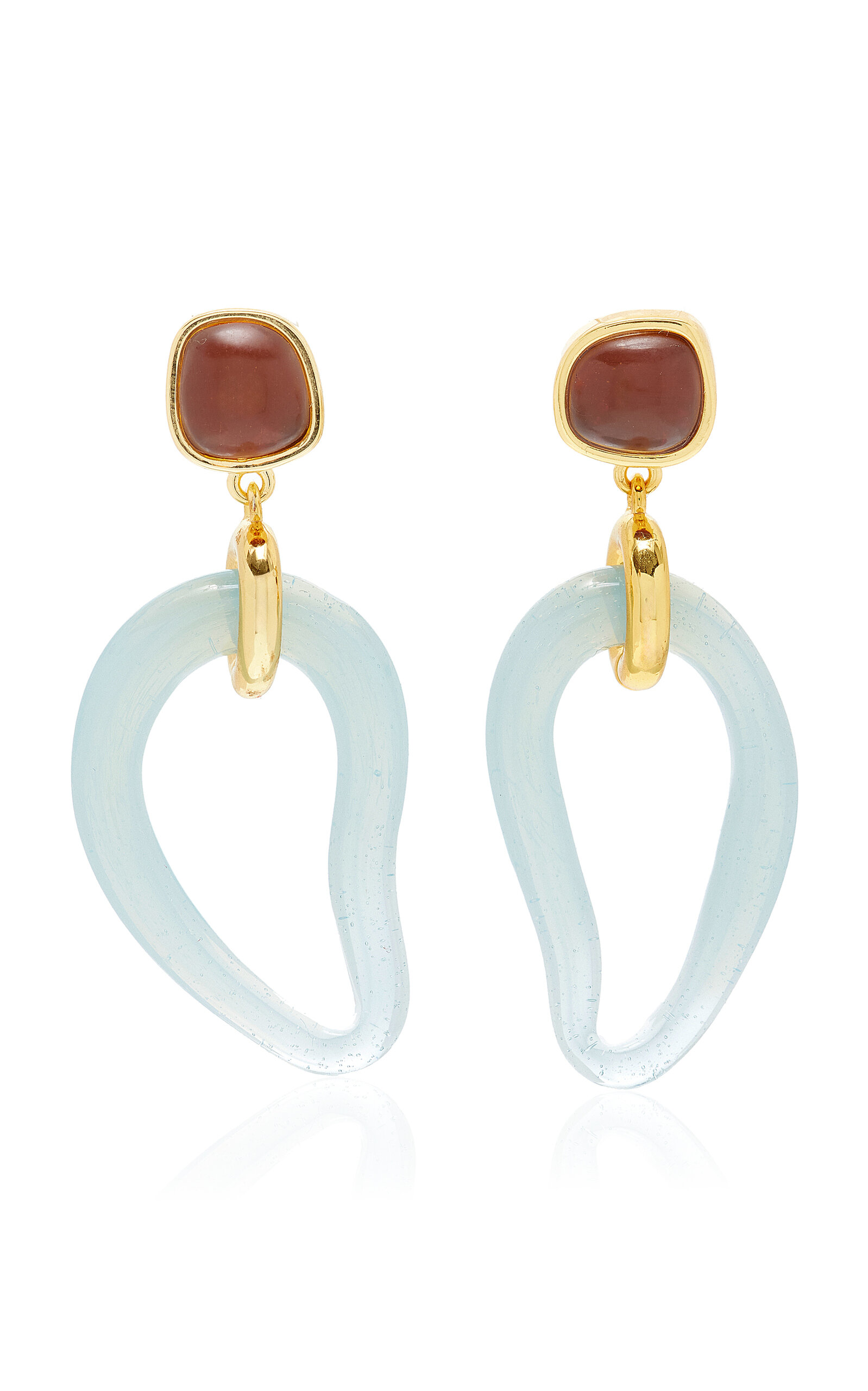 Galina Gold-Plated Ember And Glass Earrings