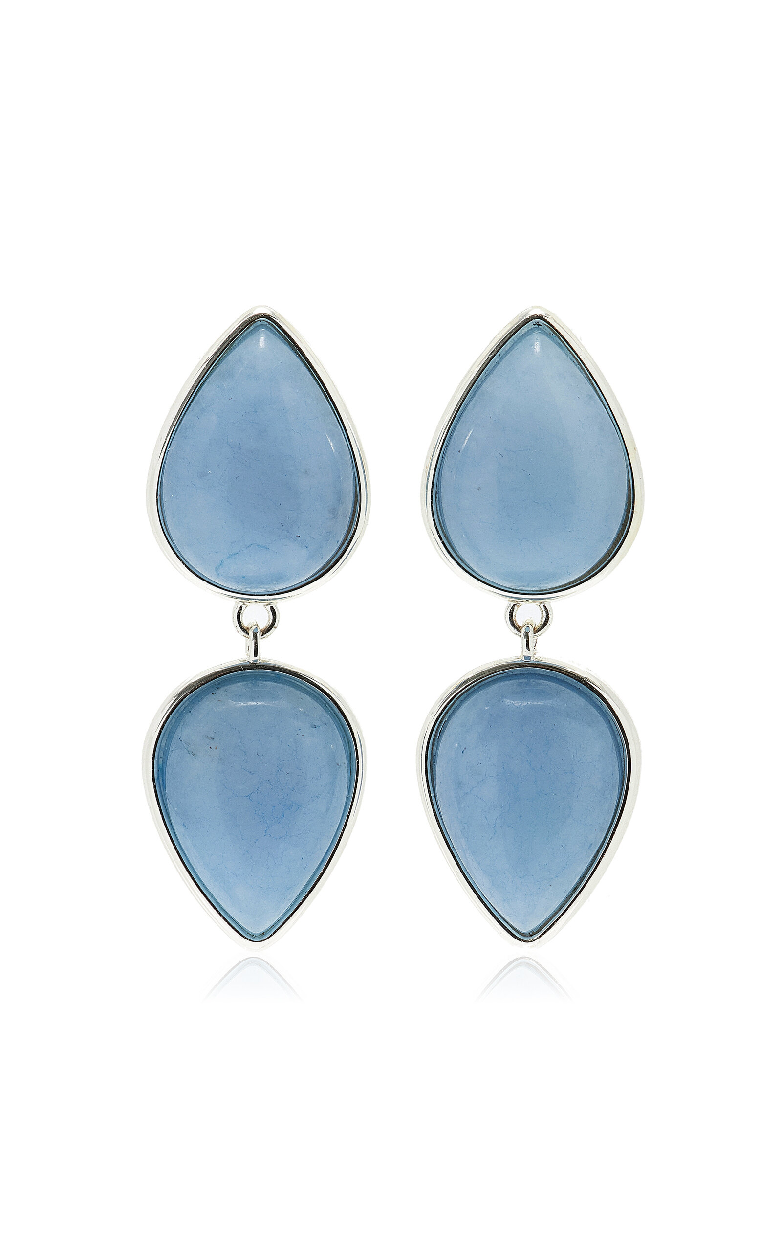 Electra Silver-Plated Angelite Earrings