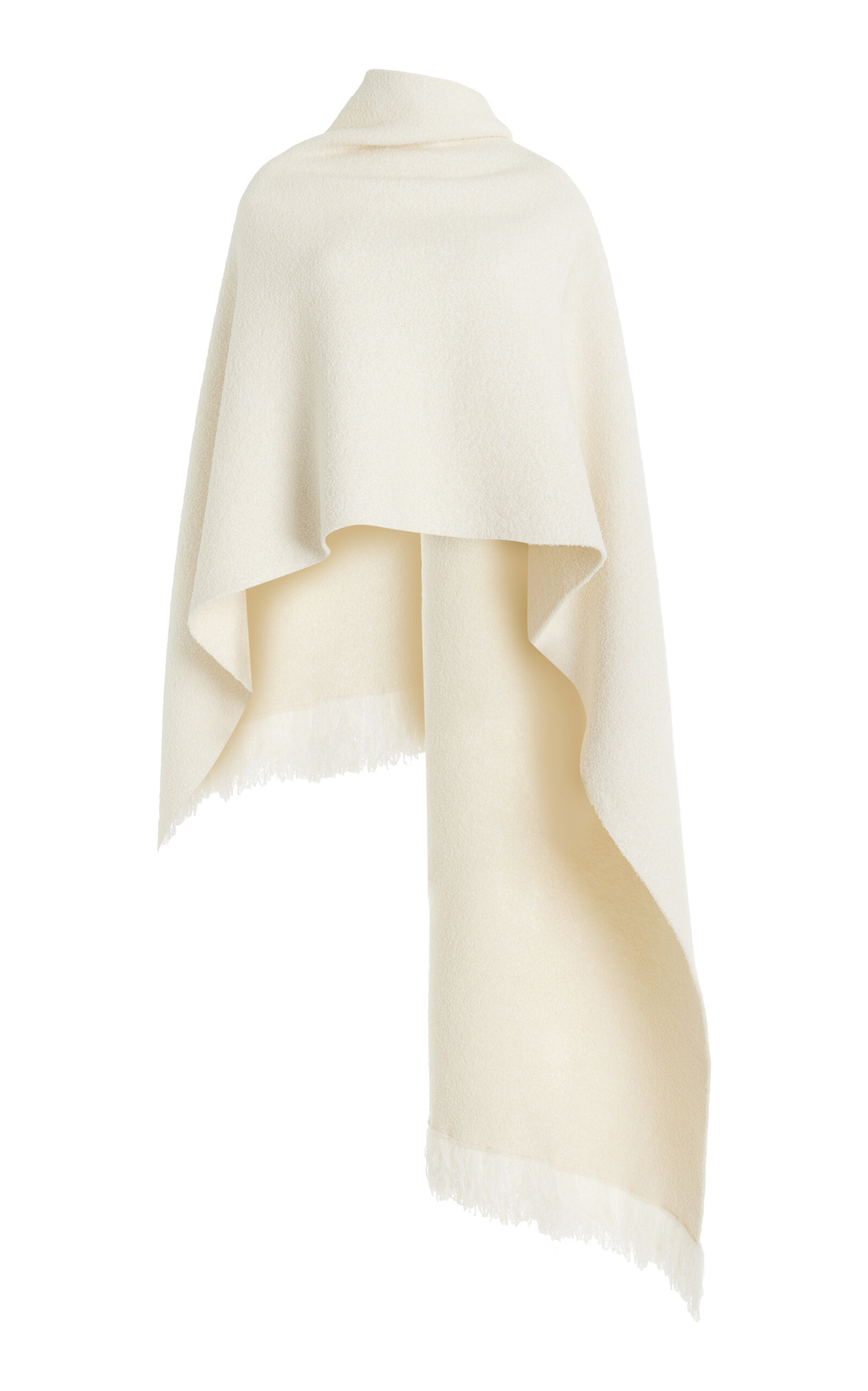 Shop Proenza Schouler Bouclé Knit Shawl In Off-white