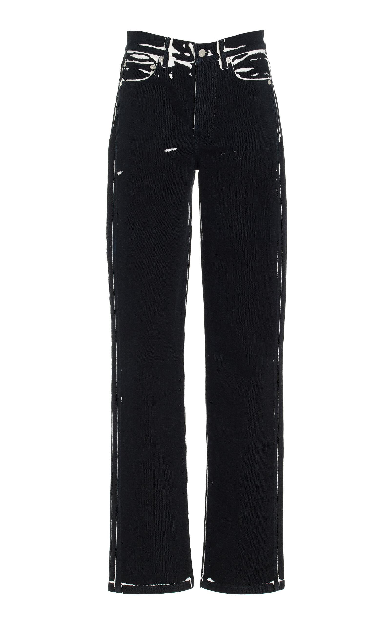 Proenza Schouler Ryman Printed Stretch denim Jeans In Black ModeSens