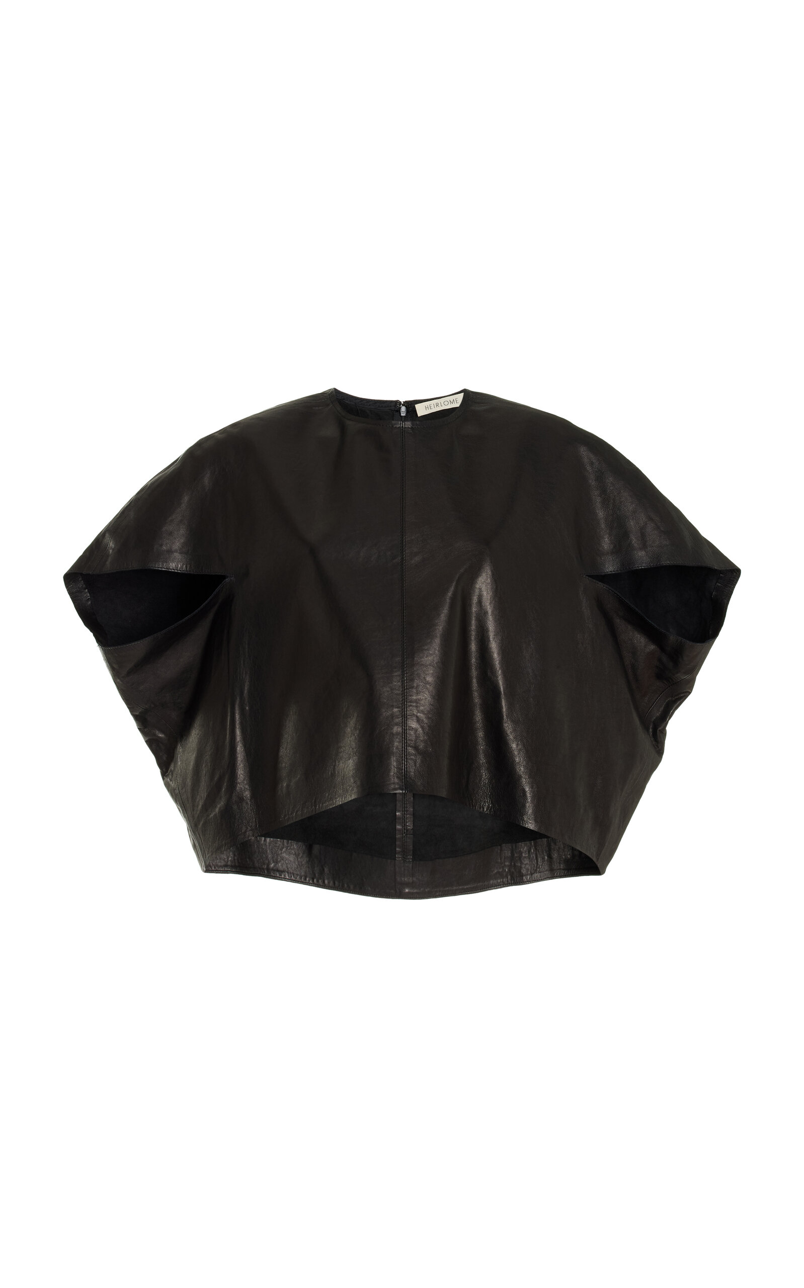 Shop Heirlome Iris Leather Top In Black