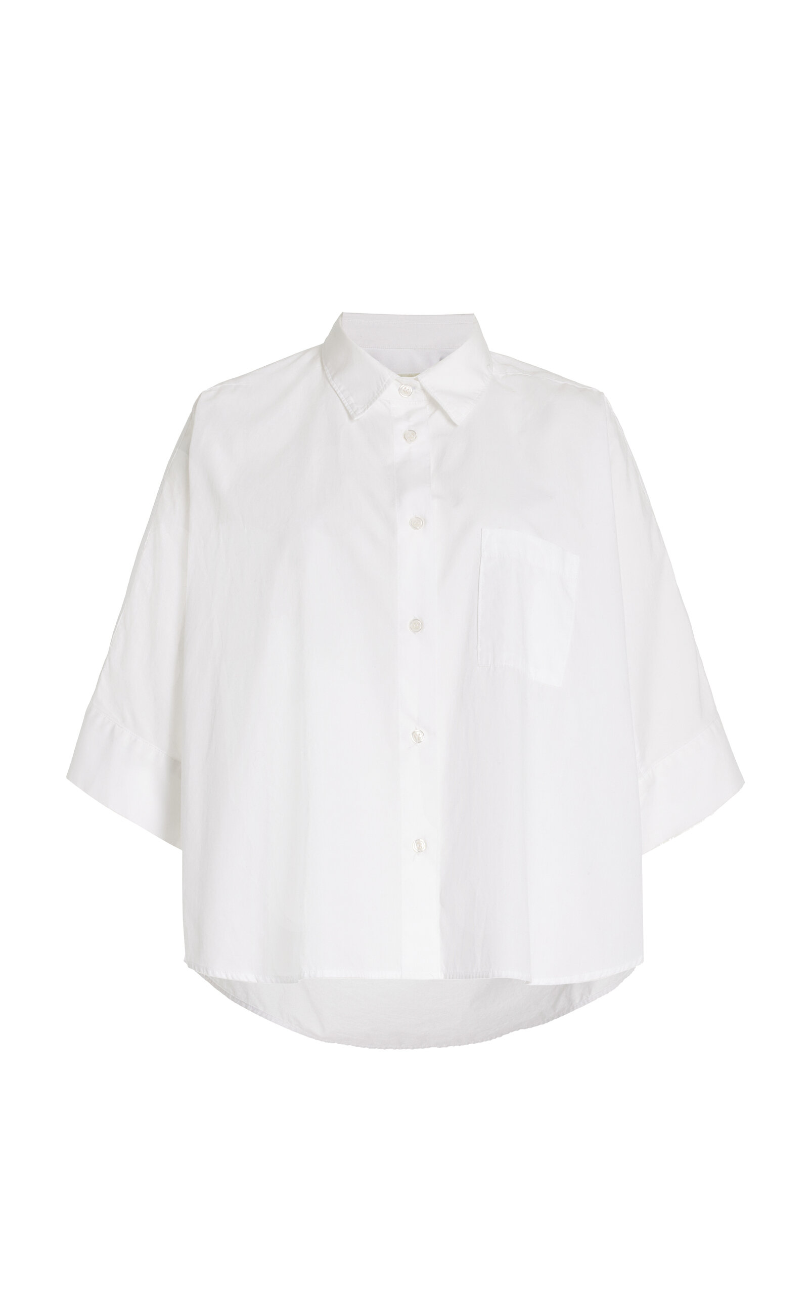 Shop Citizens Of Humanity Claire Boxy Cotton Shirt In White