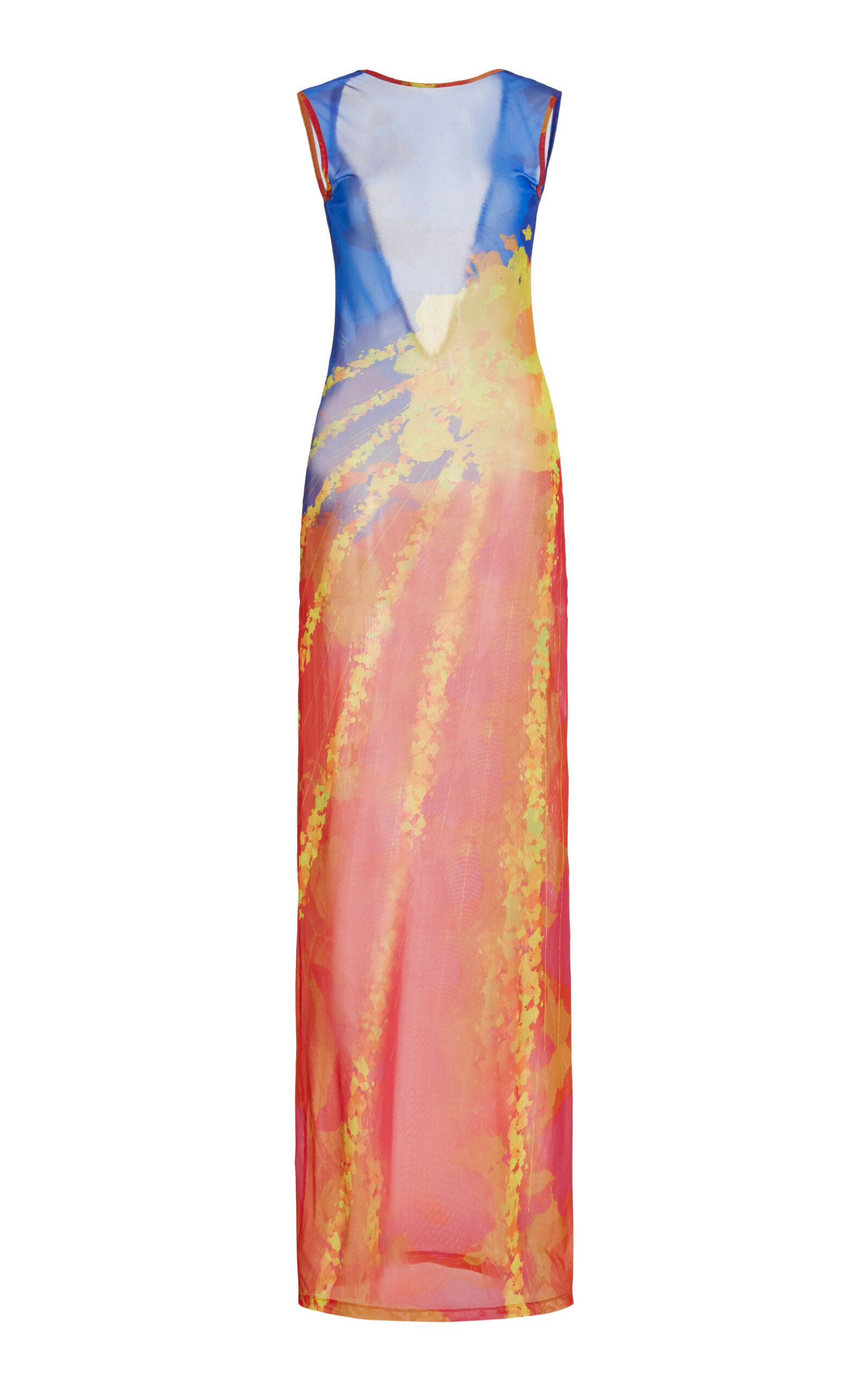 Sunray Sheer Mesh Maxi Dress