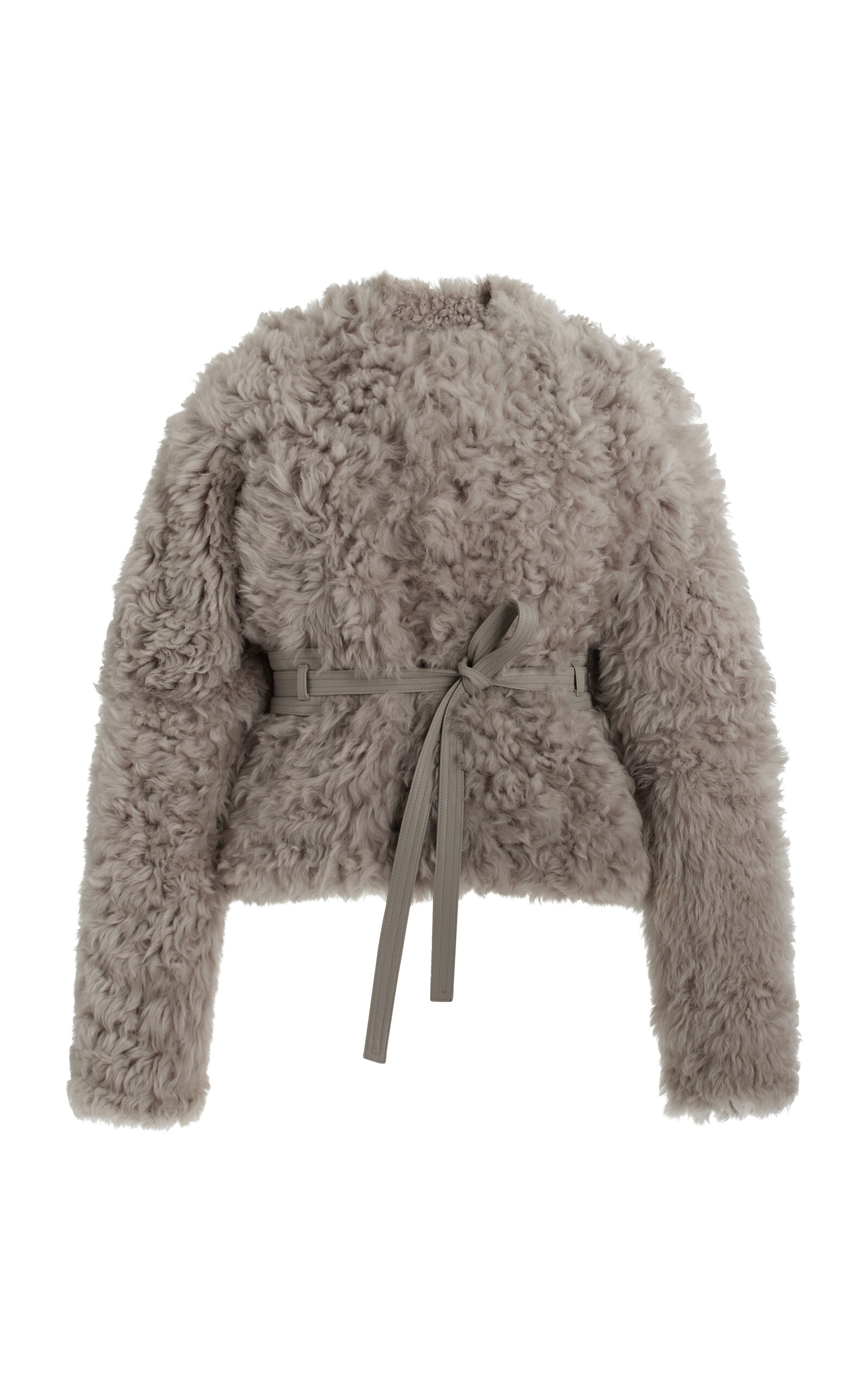 Shop Ulla Johnson Yulia Reversible Shearling-leather Jacket In Grey