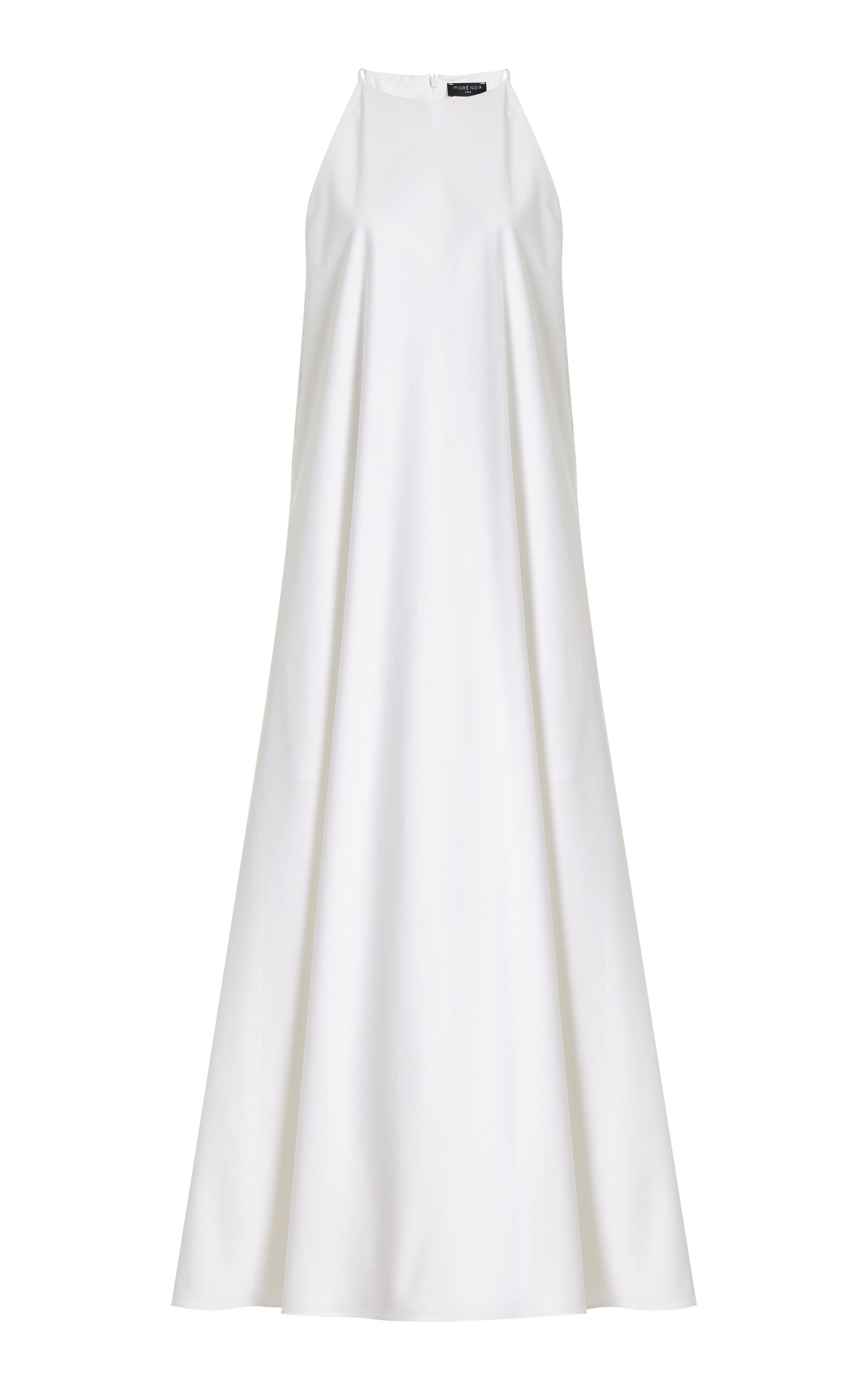 Shop Moré Noir Dianne Cotton Poplin Trapeze Maxi Dress In White