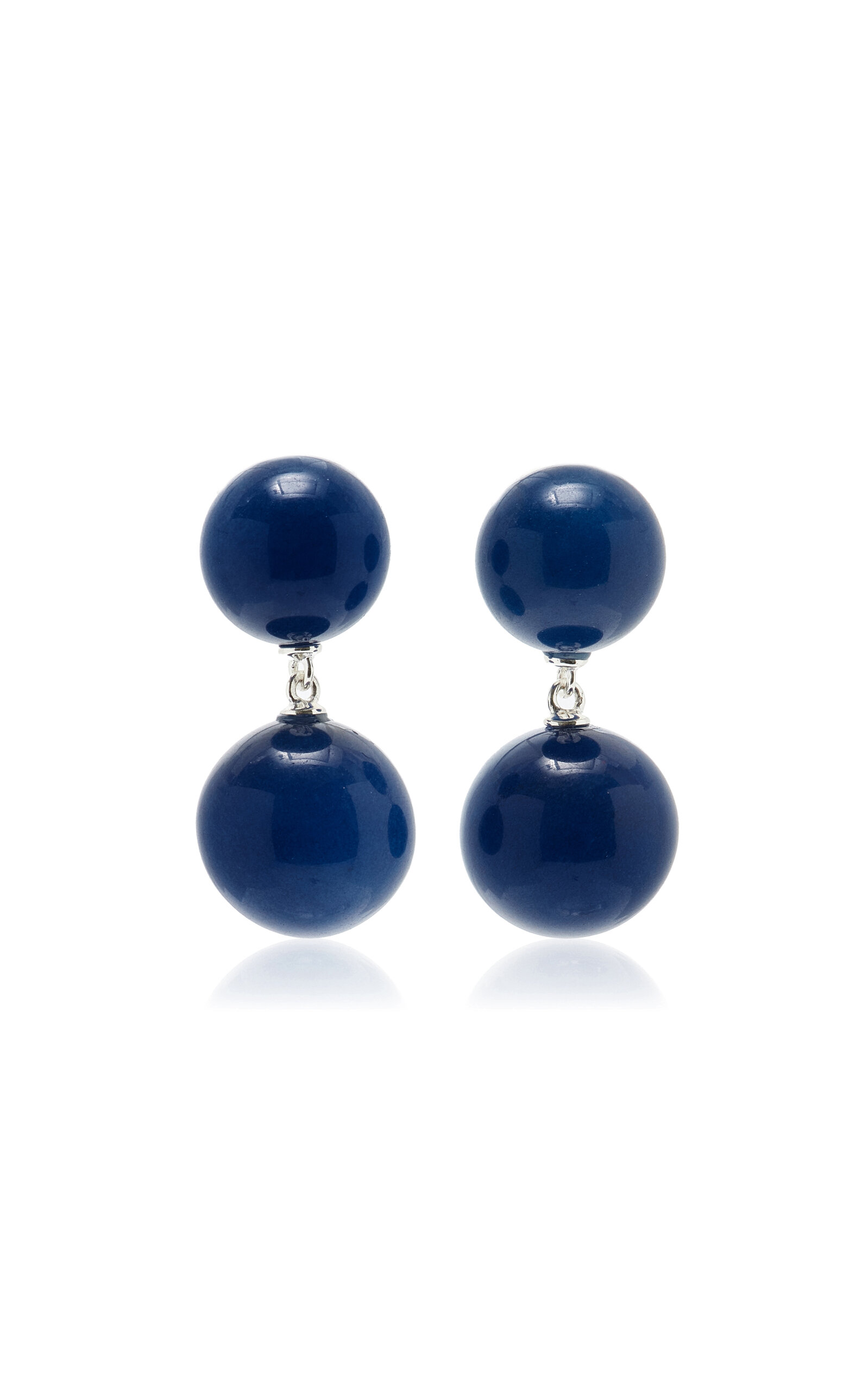 Shop Lie Studio The Hannah Topaz Earrings In Blue