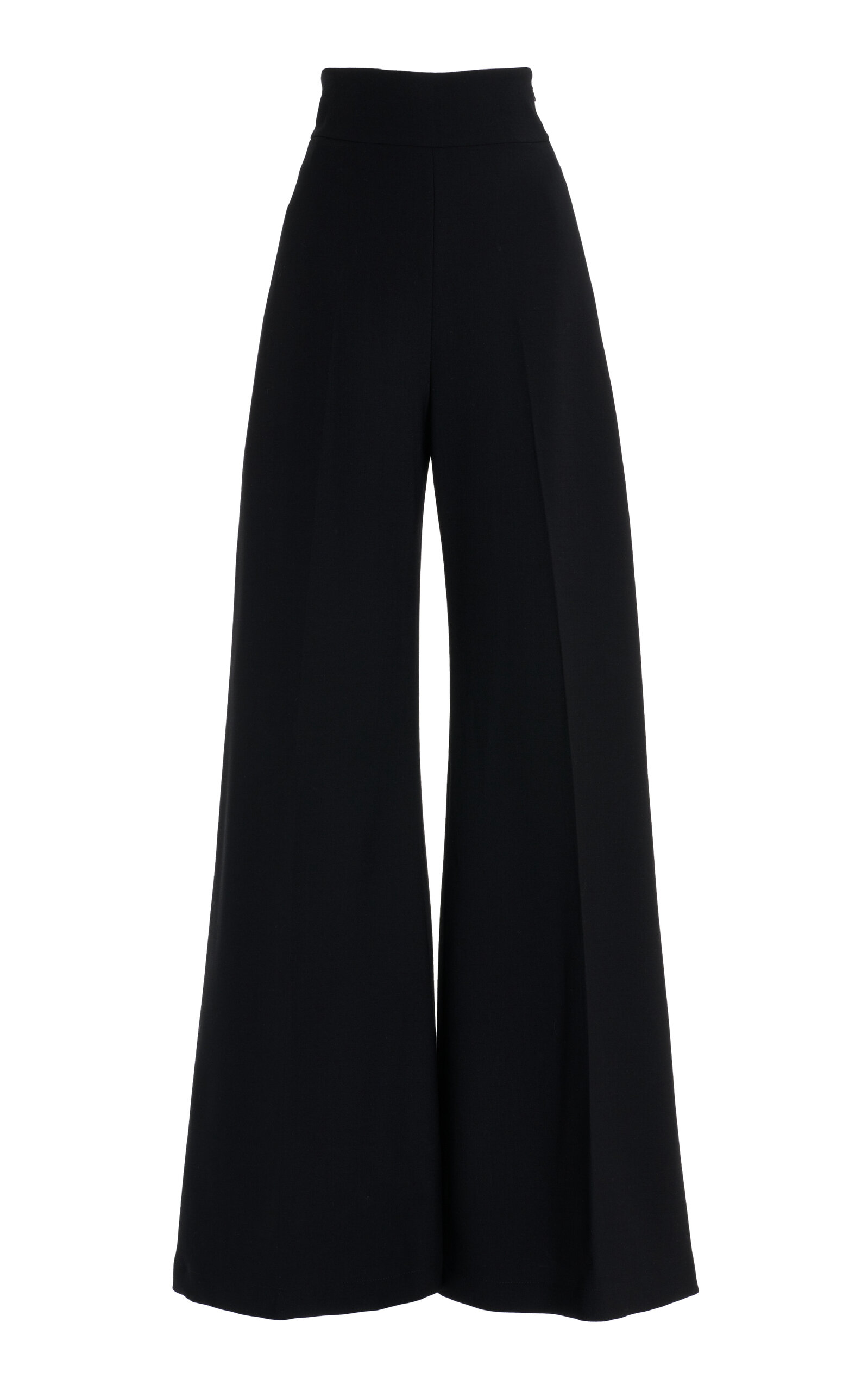 CAROLINA HERRERA HIGH-WAIST STRETCH-WOOL WIDE-LEG PANTS 