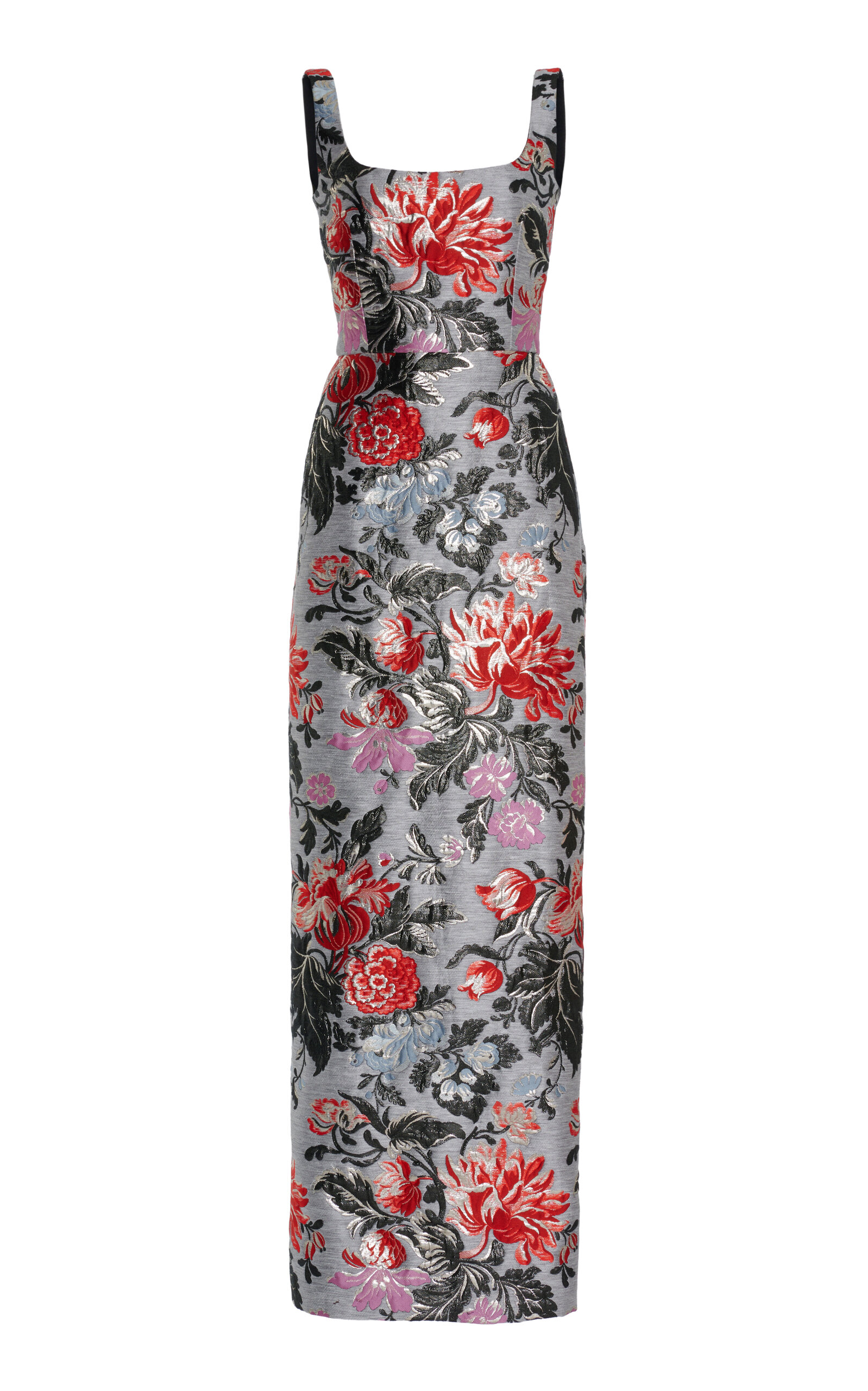 Shop Carolina Herrera Floral Column Gown In Multi