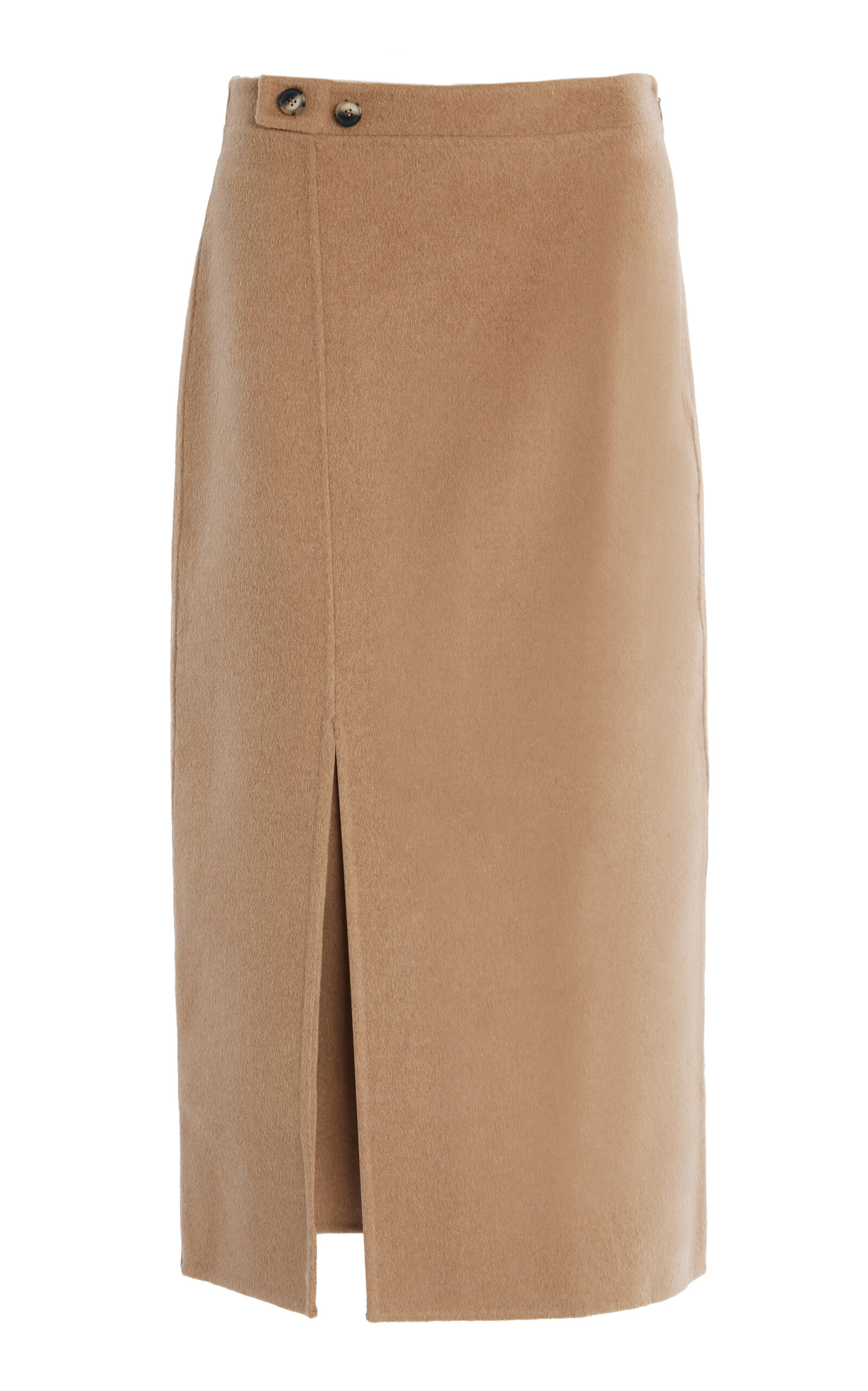 Adrian Brushed Wool Midi Skirt