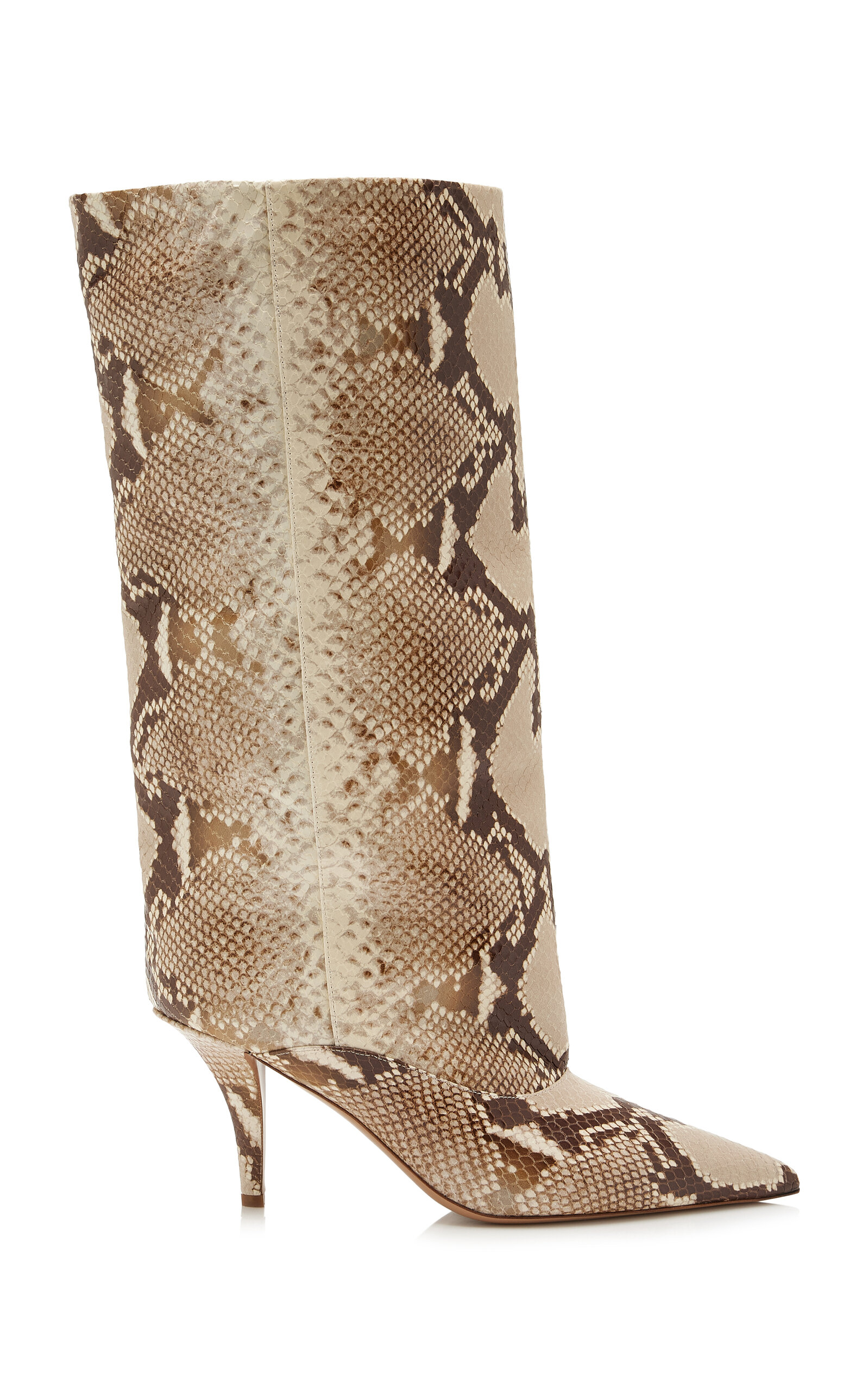 Ines Snake-Effect Leather Boots