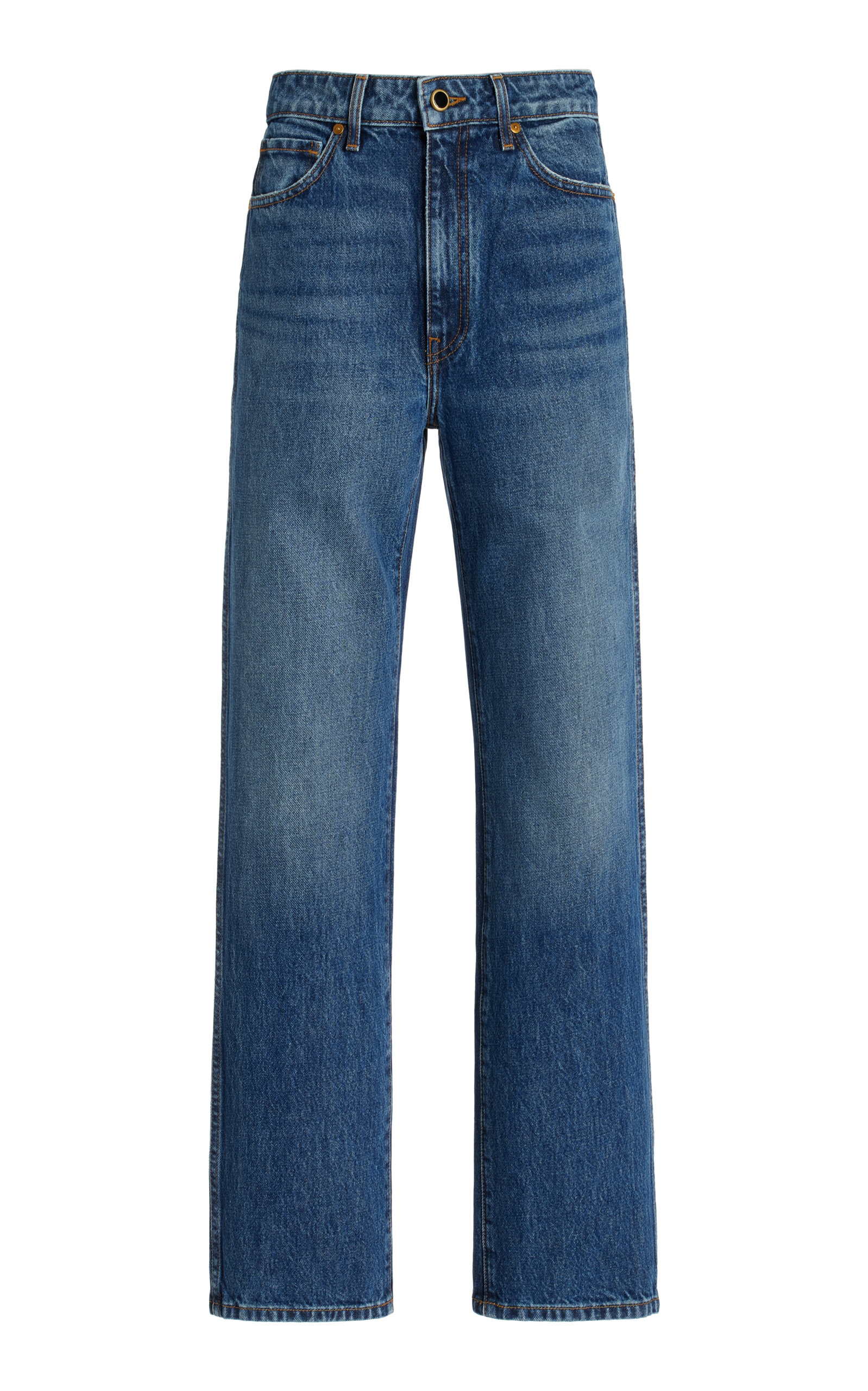 Abigail Cropped Rigid High-Rise Straight-Leg Jeans