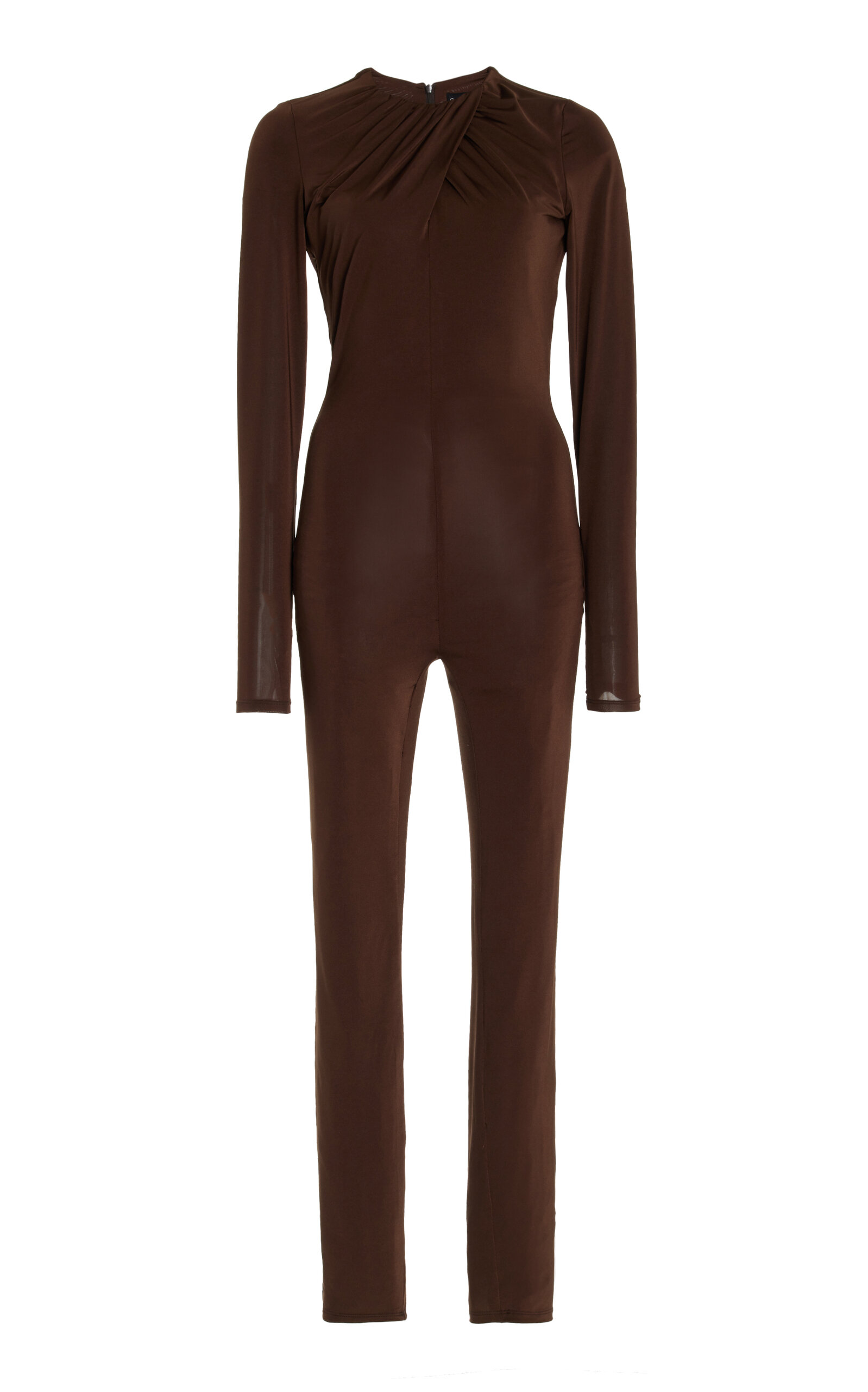 Ruched Knit Jersey Catsuit