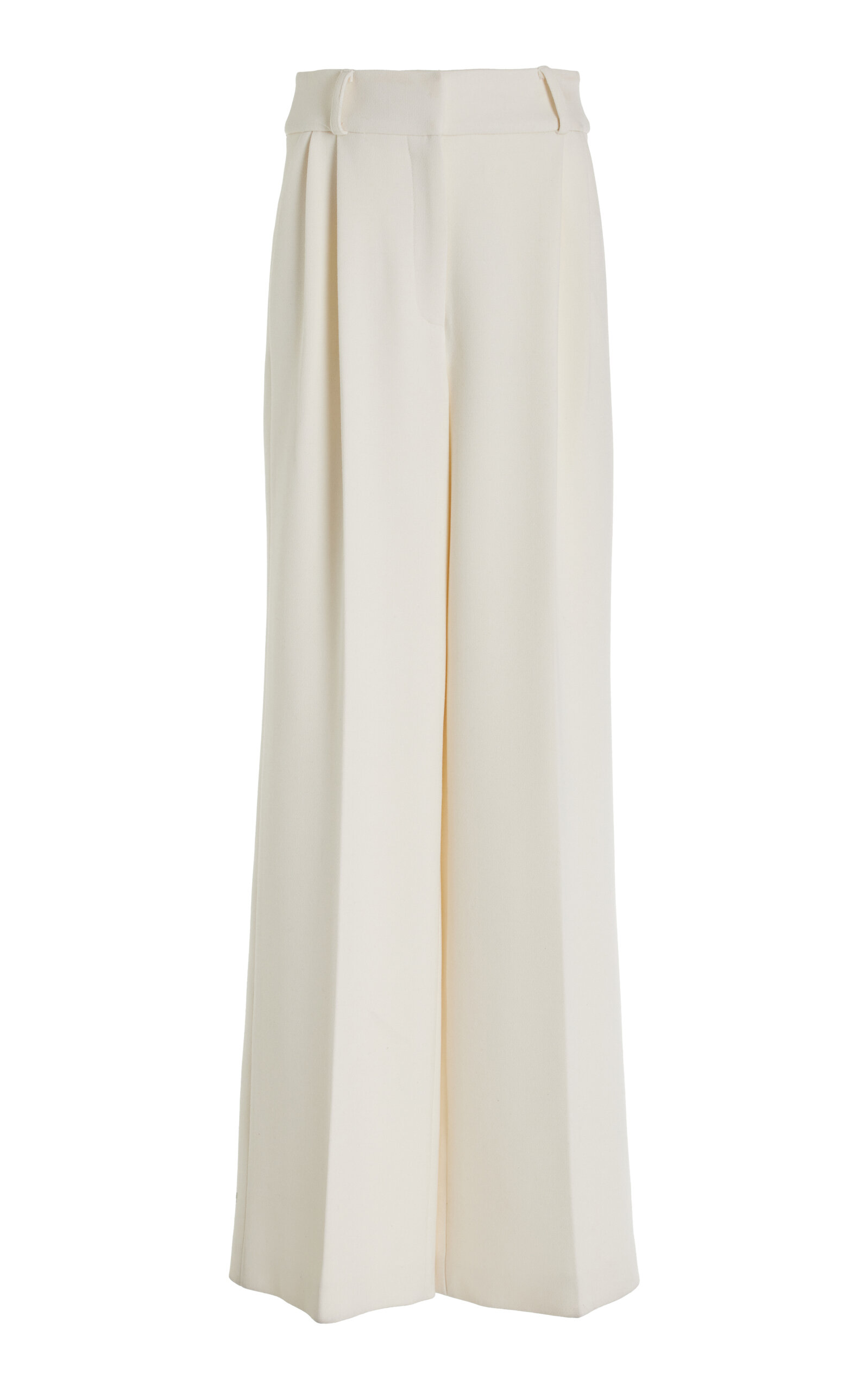 Pleated Stretch-Wool Wide-Leg Pants