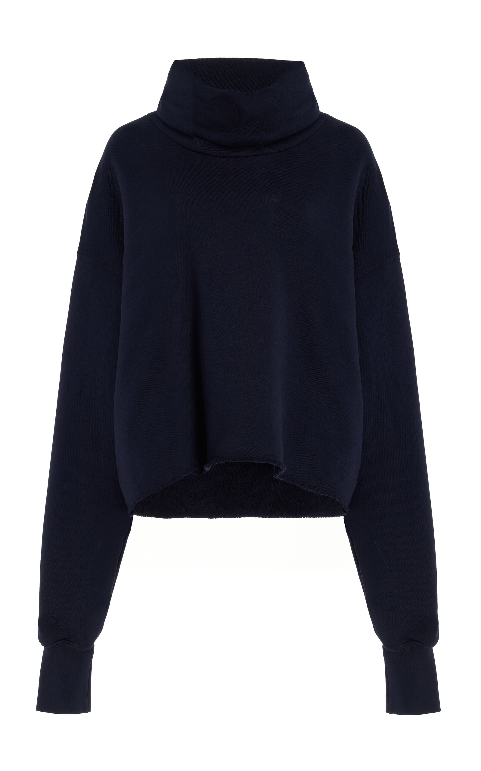 LES TIEN COREY COWL NECK COTTON PULLOVER 