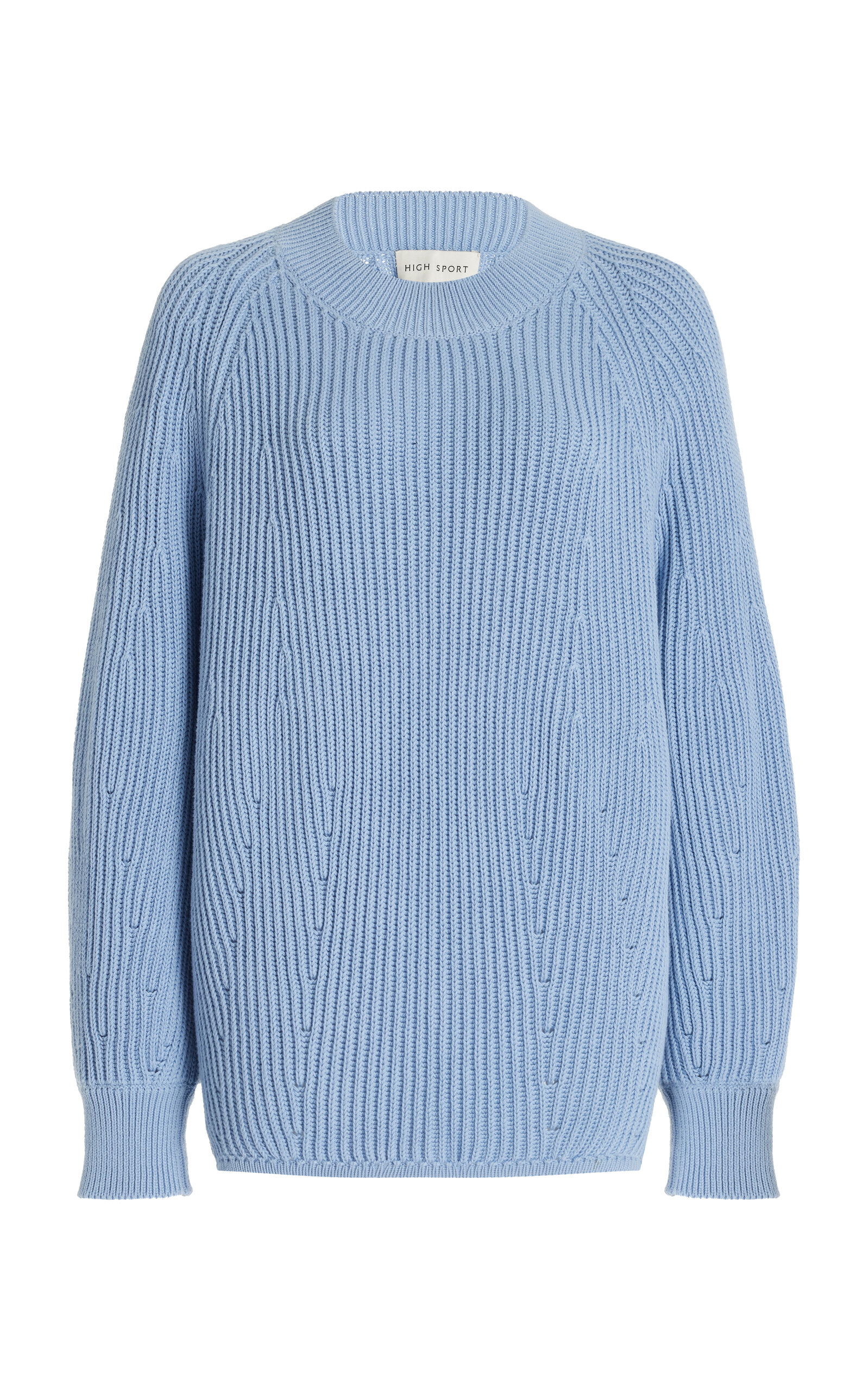 Shop High Sport Greta Cotton Sweater In Blue