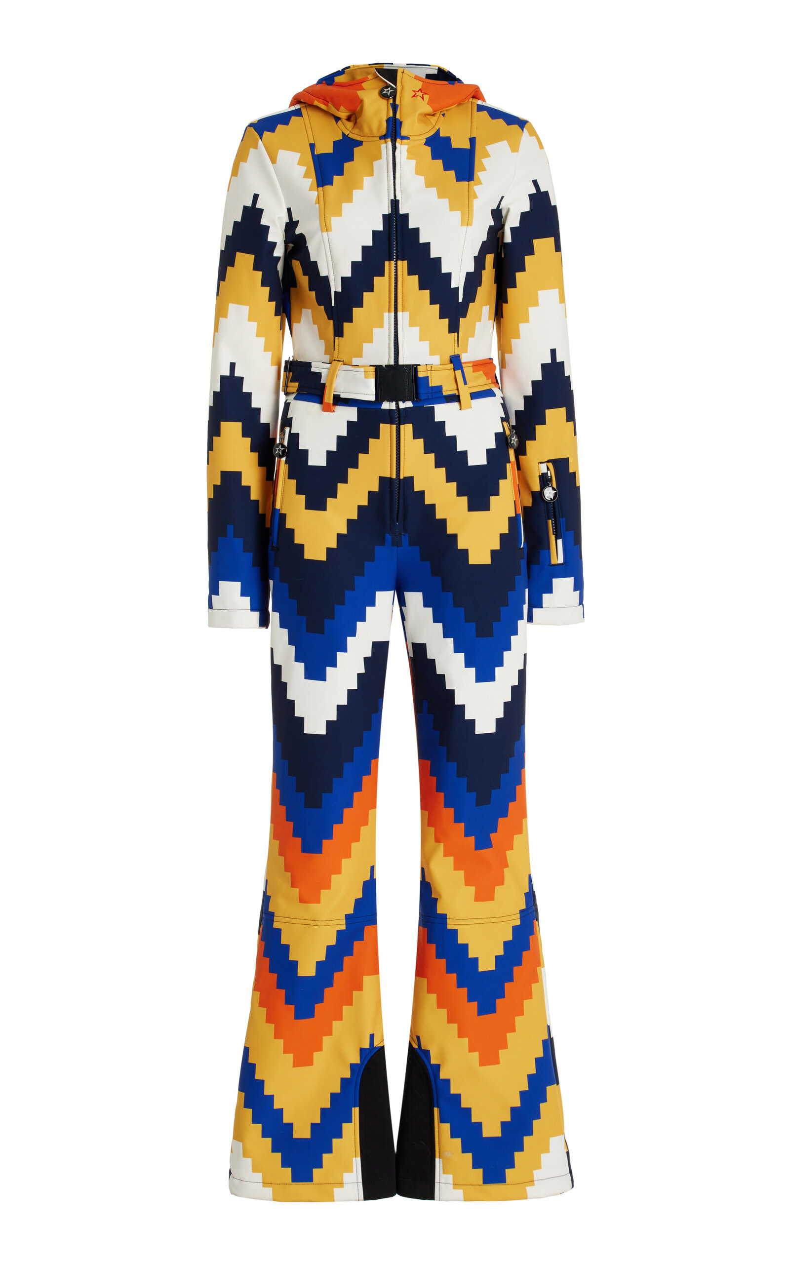 Perfect Moment Tinges Chevron Ski Suit Ii In Multi