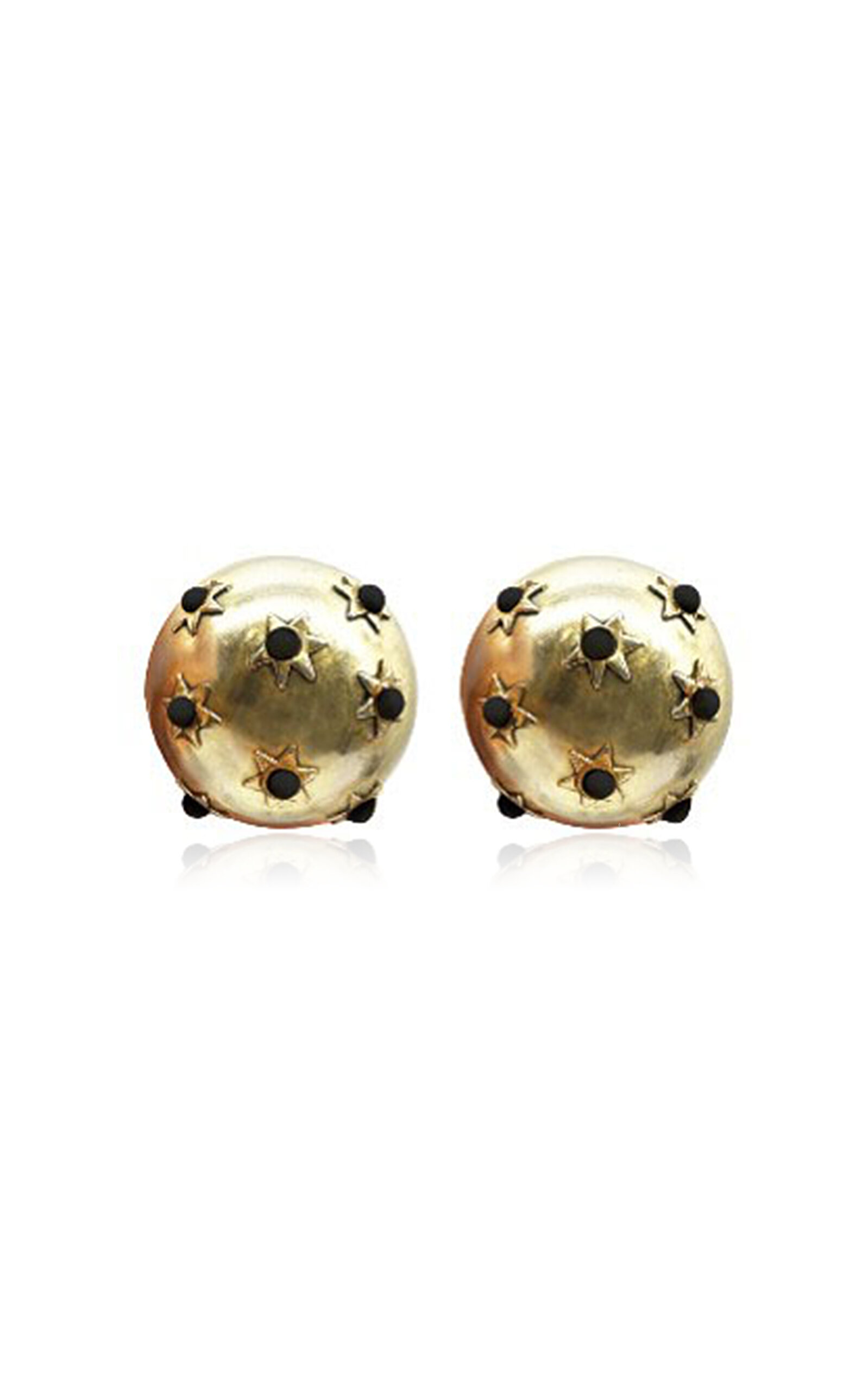 Shop Carolina Herrera Starburst Dome Earrings In Gold