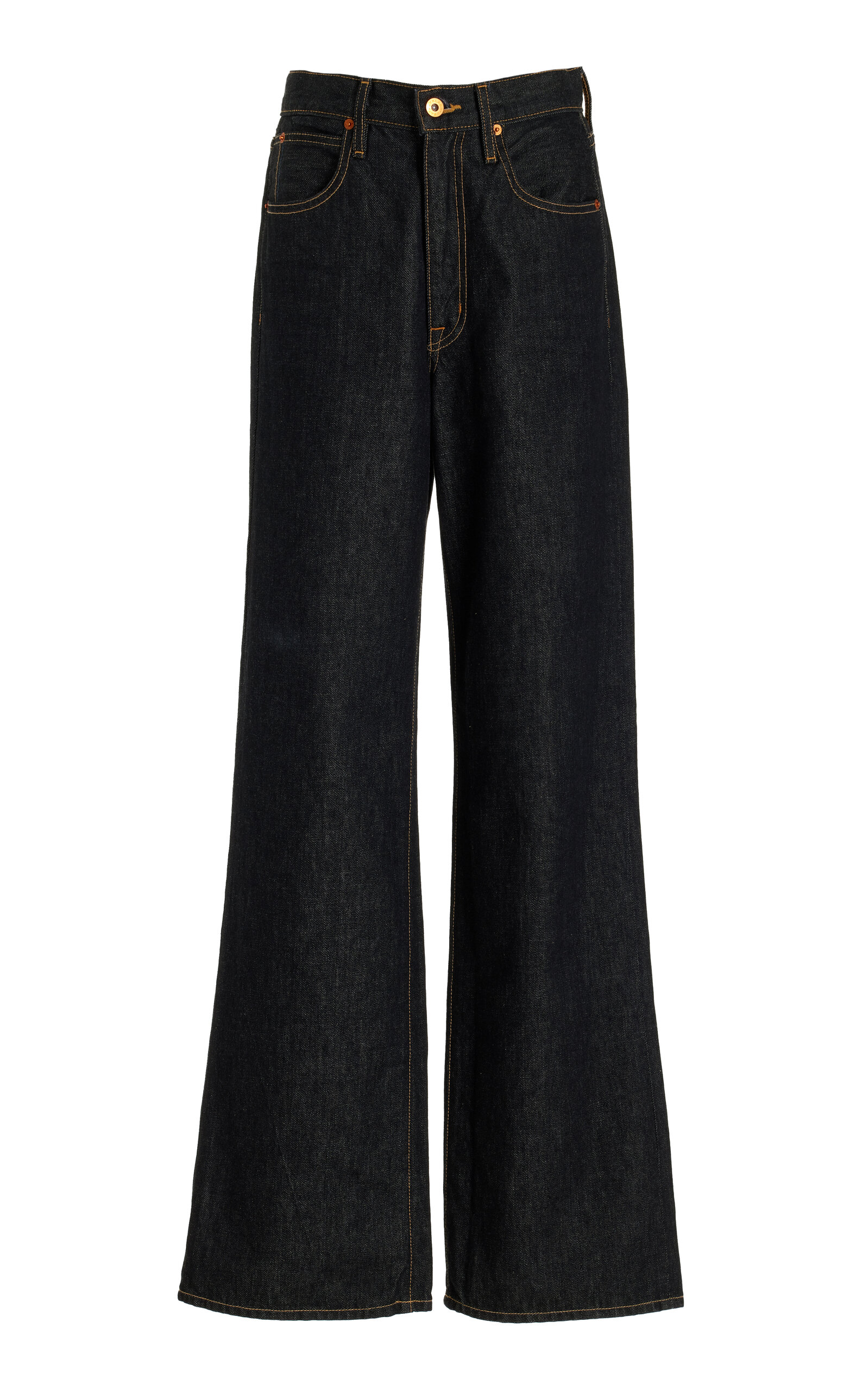 Shop Slvrlake Grace Rigid High-rise Wide-leg Jeans In Black