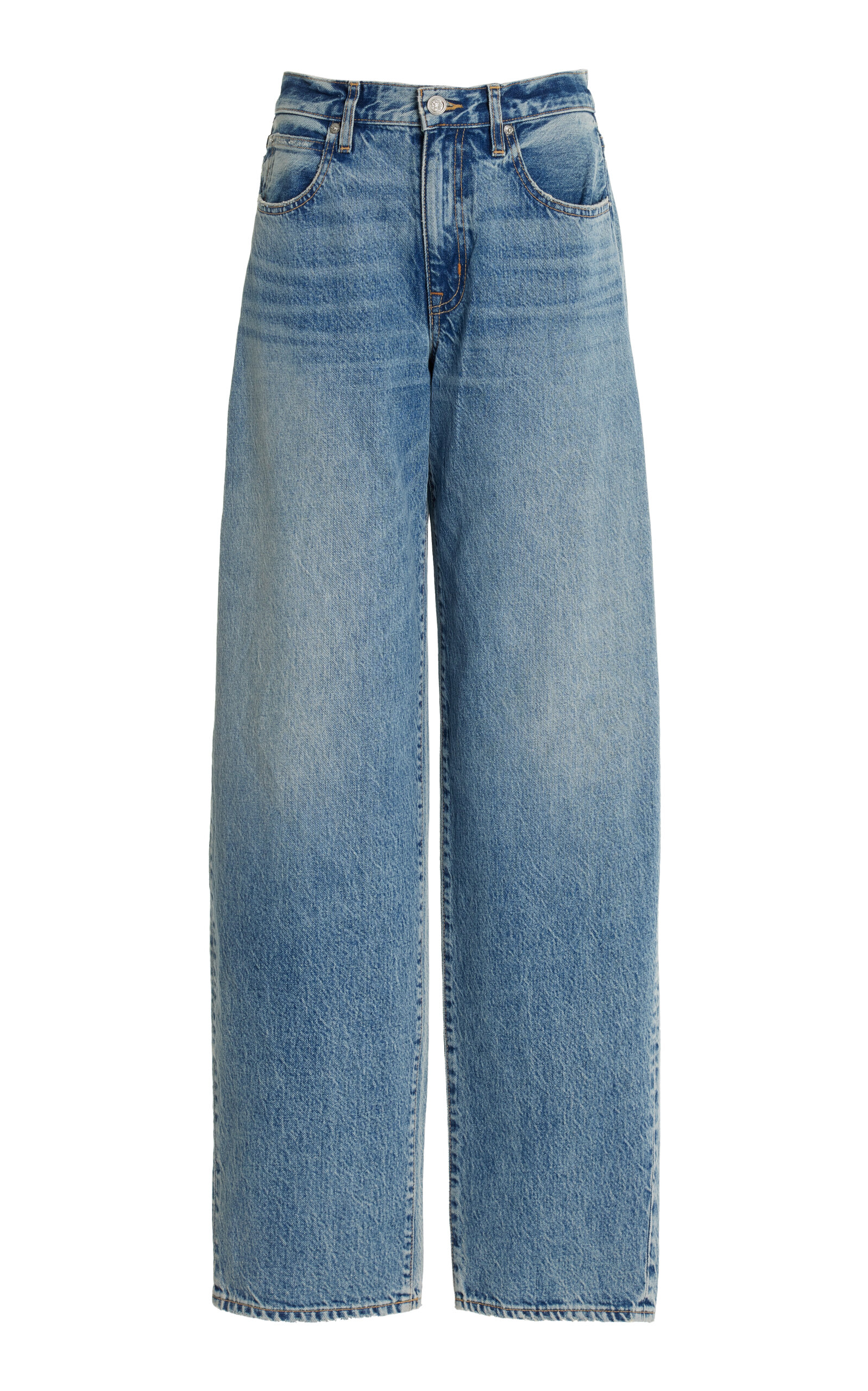 Tess Long Rigid Low-Rise Wide-Leg Jeans