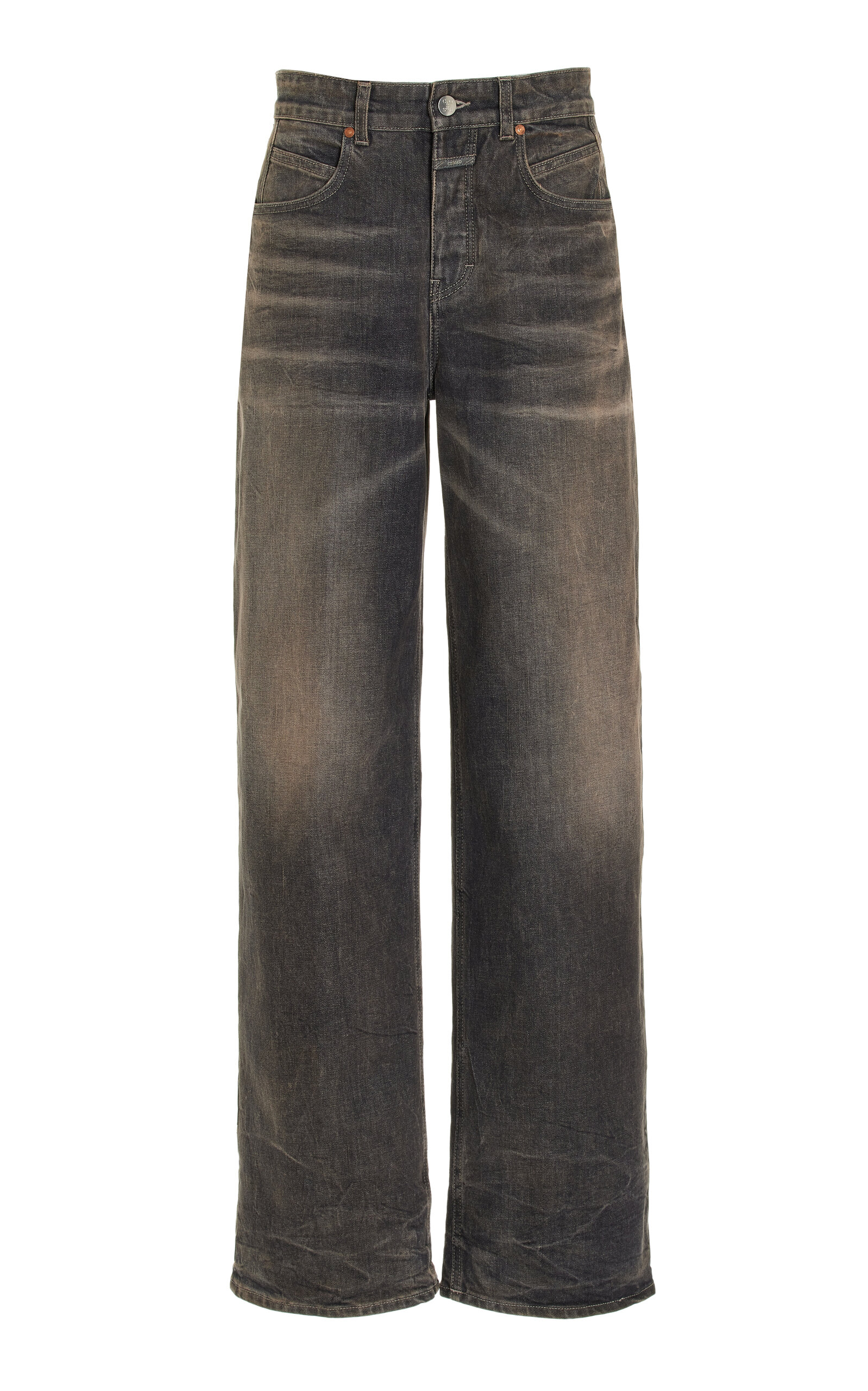 Nikka Stretch Mid-Rise Wide-Leg Jeans