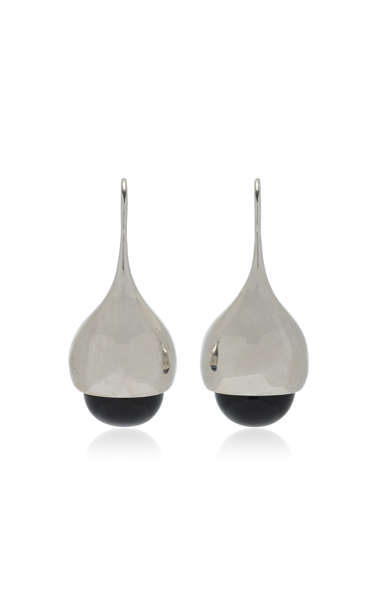 Shop Emili Lou Sterling Silver Onyx Earrings In Black