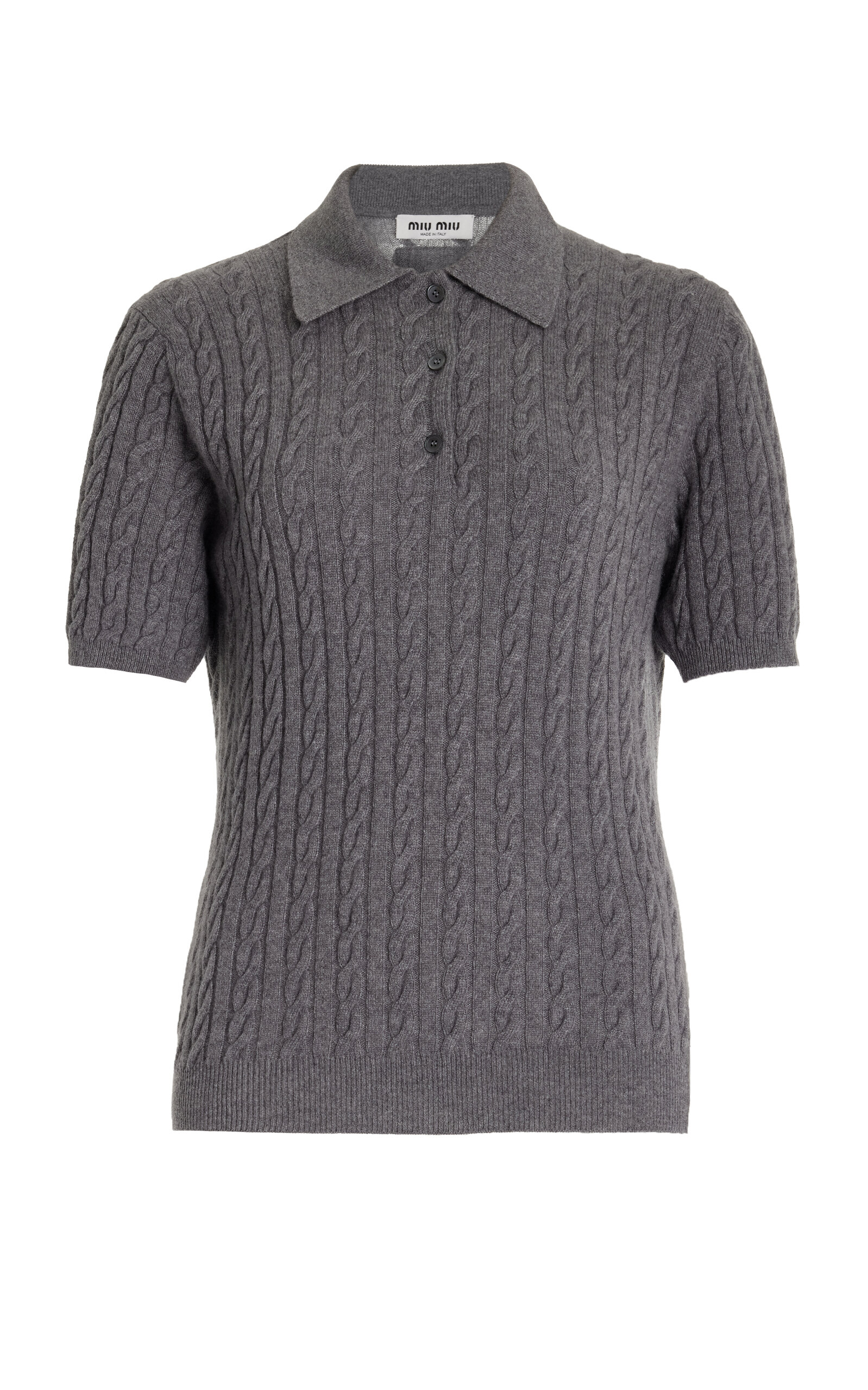 MIU MIU CASHMERE POLO TOP 