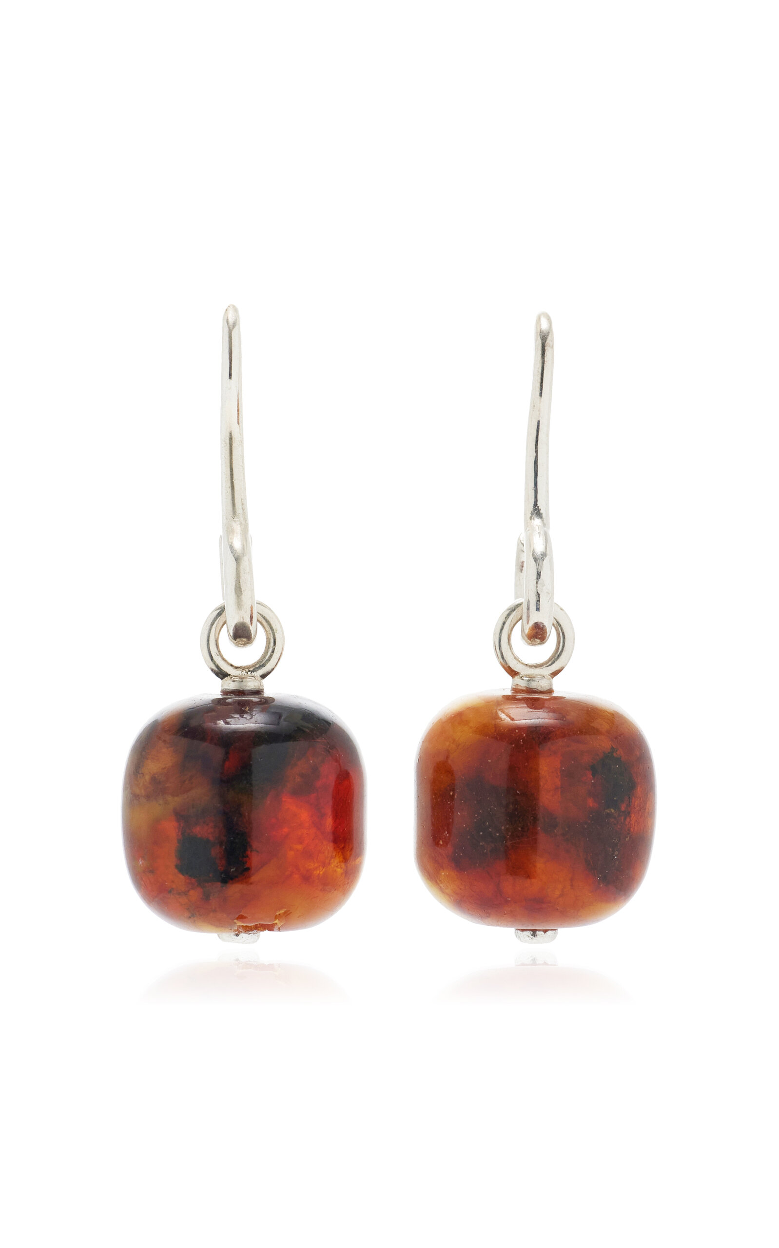 Sterling Silver Amber Earrings