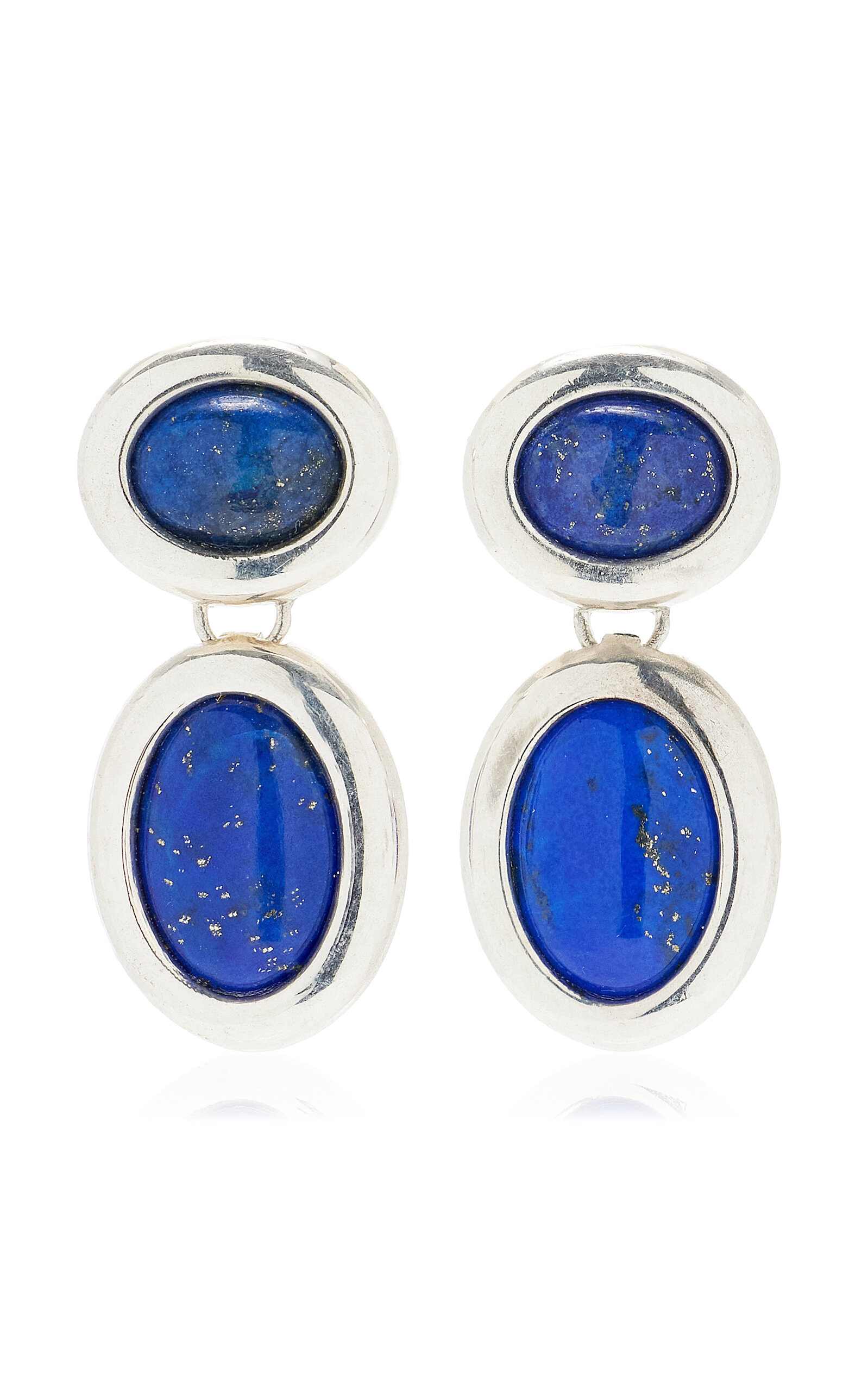 SAPIR BACHAR STERLING SILVER LAPIS EARRINGS 