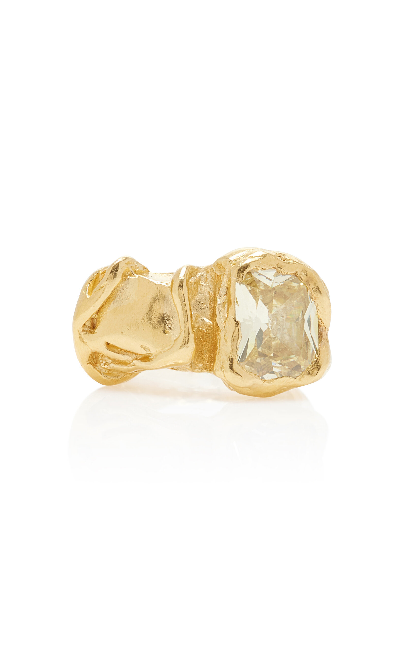 Shop Simuero Vera 18k Gold-plated Crystal Ring