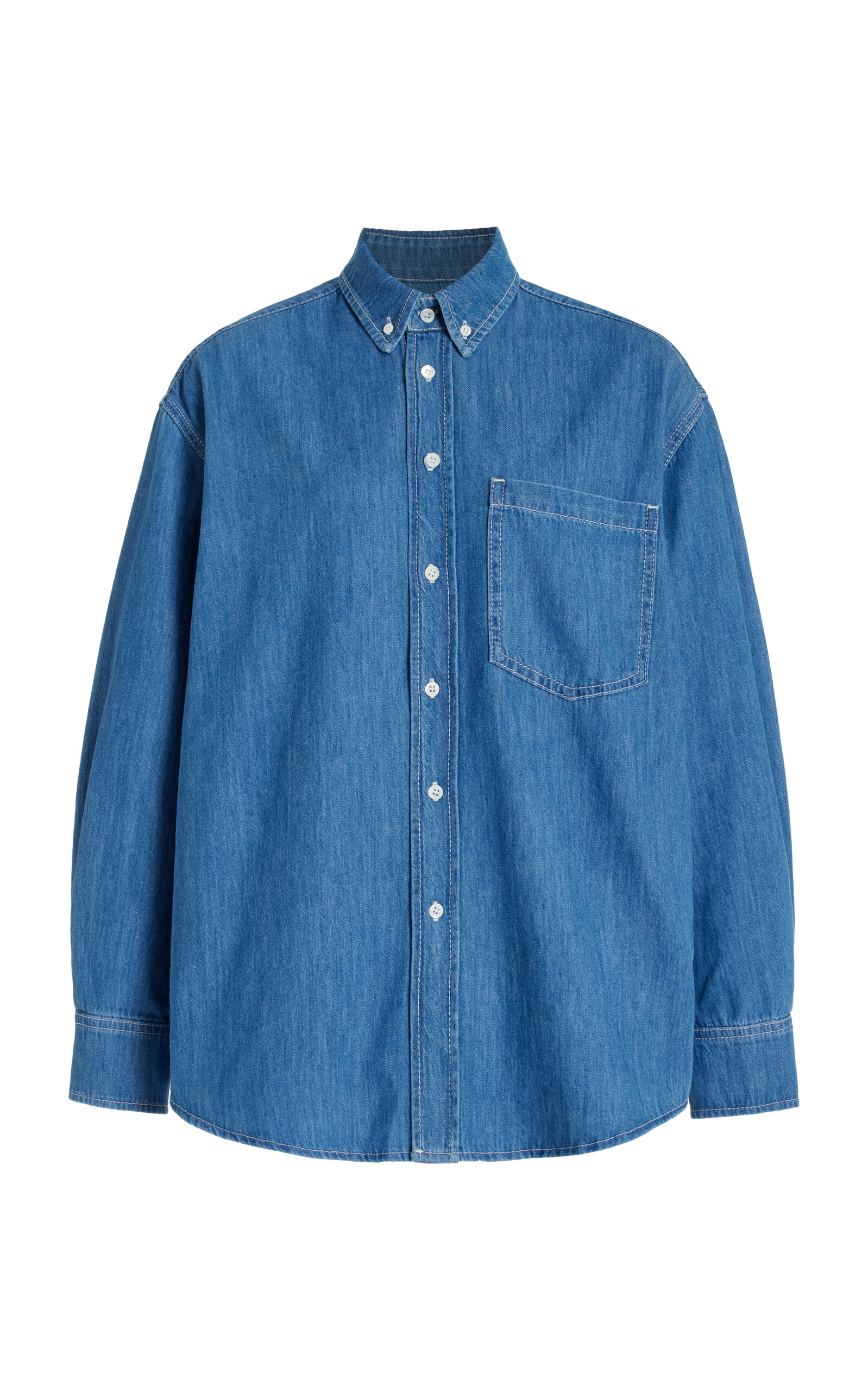 Shop Jeanerica Alice Denim Shirt In Blue